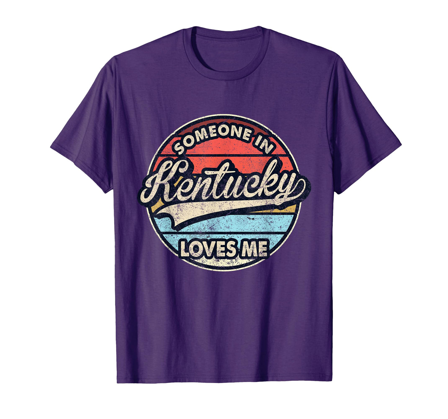 Someone In Kentucky Loves Me US State Cool Retro T-Shirt