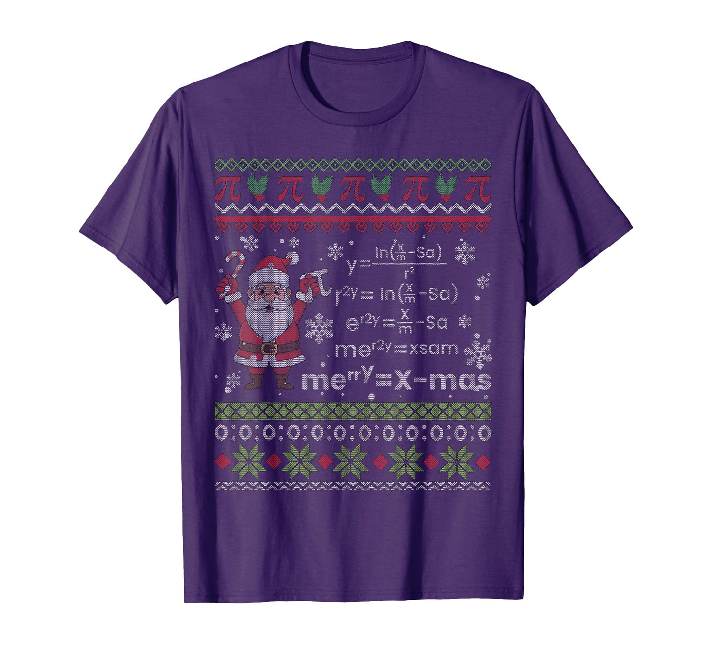 Math Santa Happy Christmas Funny Ugly Christmas T-Shirt