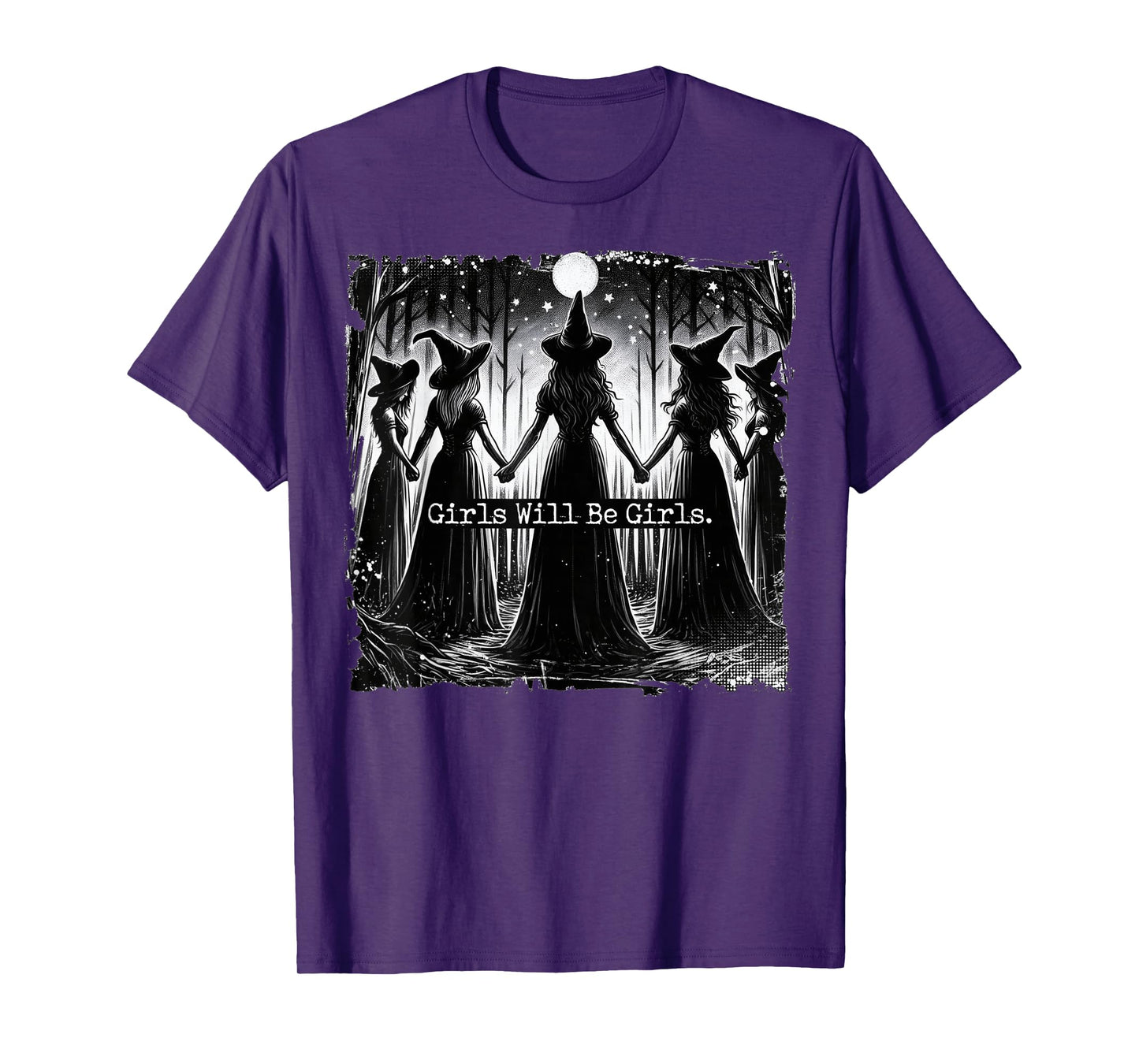 Halloween Spooky Witch Girl Will Be Girls Feminist Women T-Shirt