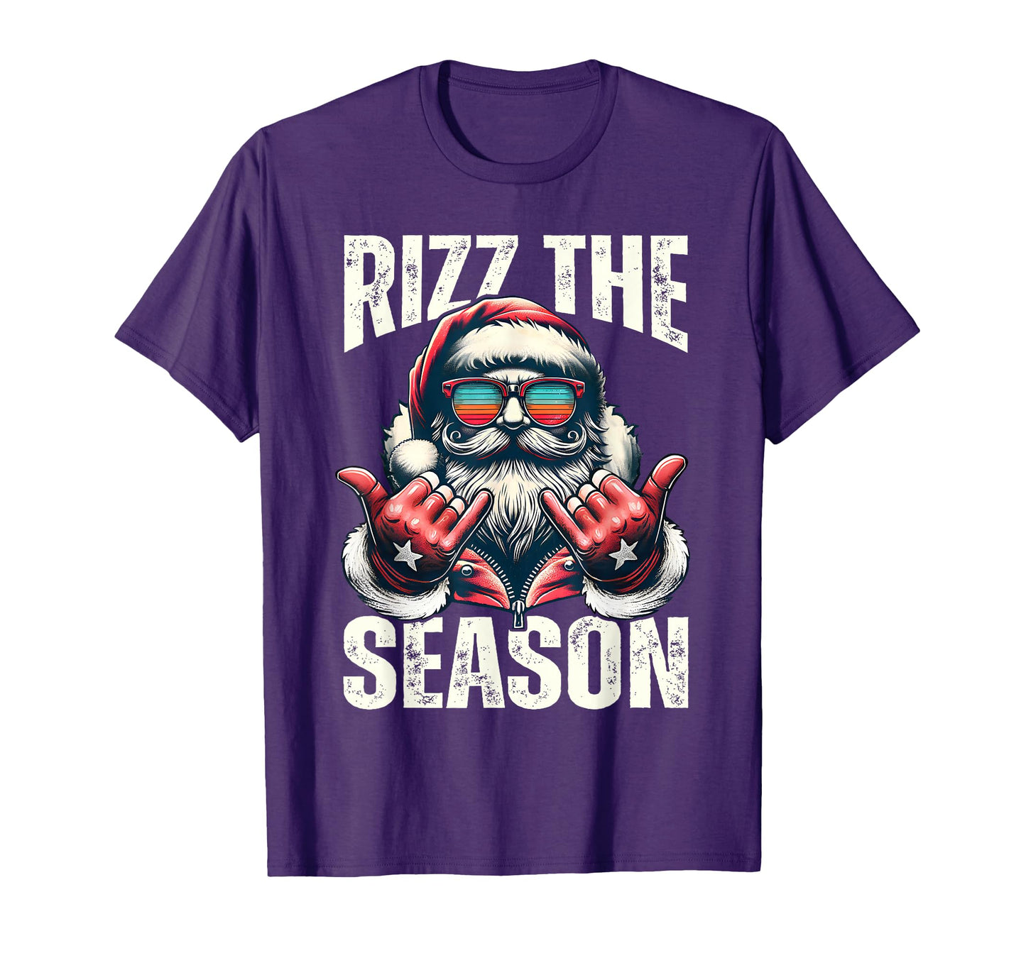 Rizz The Season Santa Sunglasses Christmas Pajamas Holiday T-Shirt