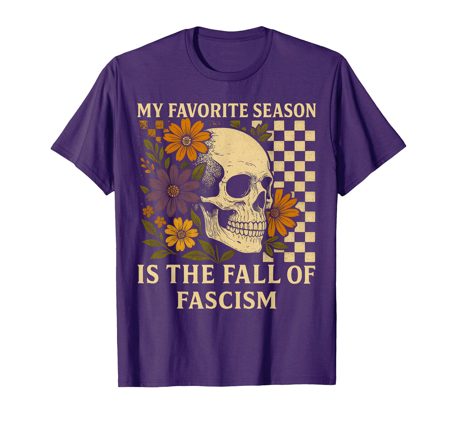 Retro My Favorite Season is The Fall of Fascism Halloween T-Shirt