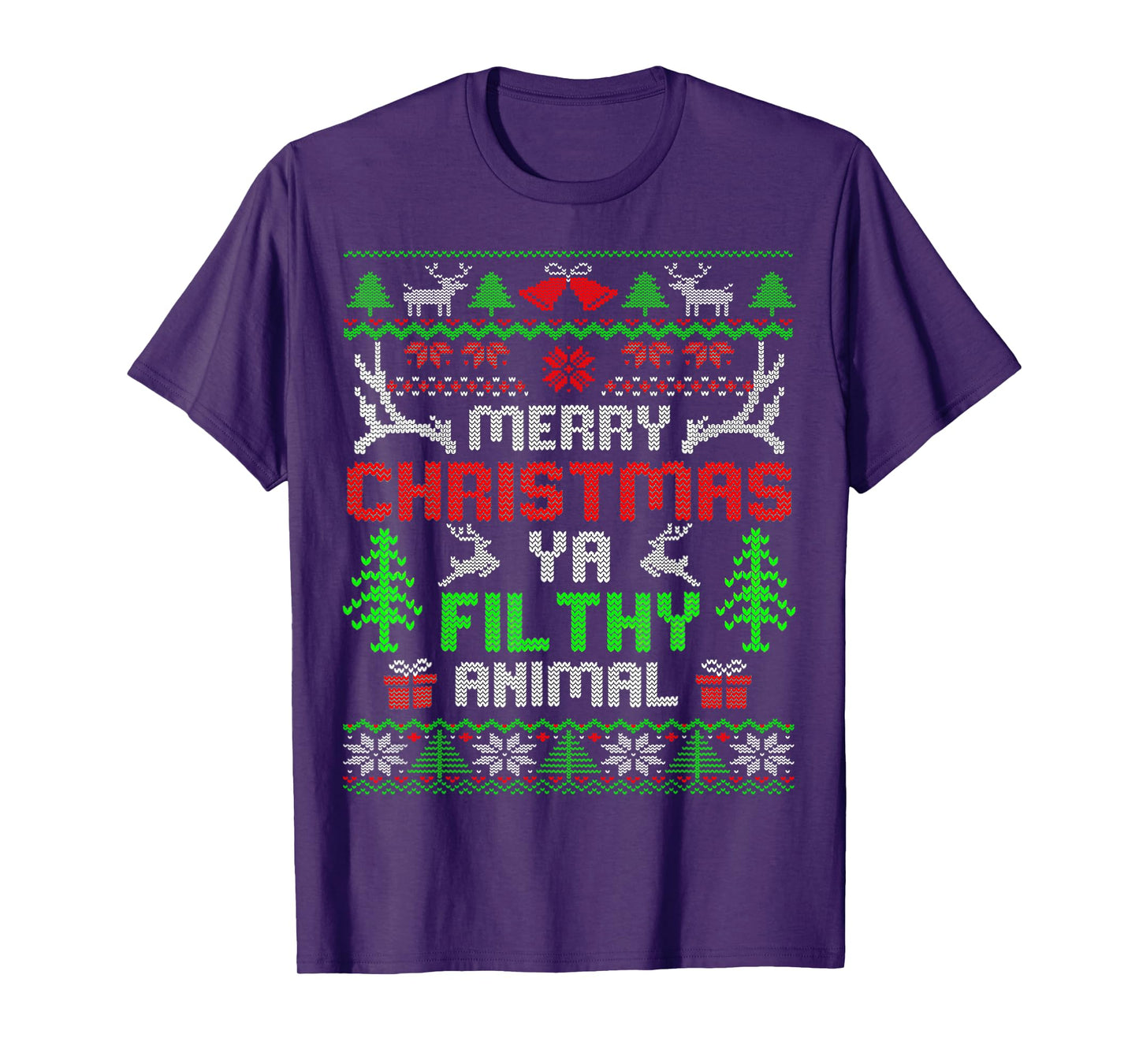 Merry Christmas Animal Filthy Ya Xmas Pajama T-Shirt