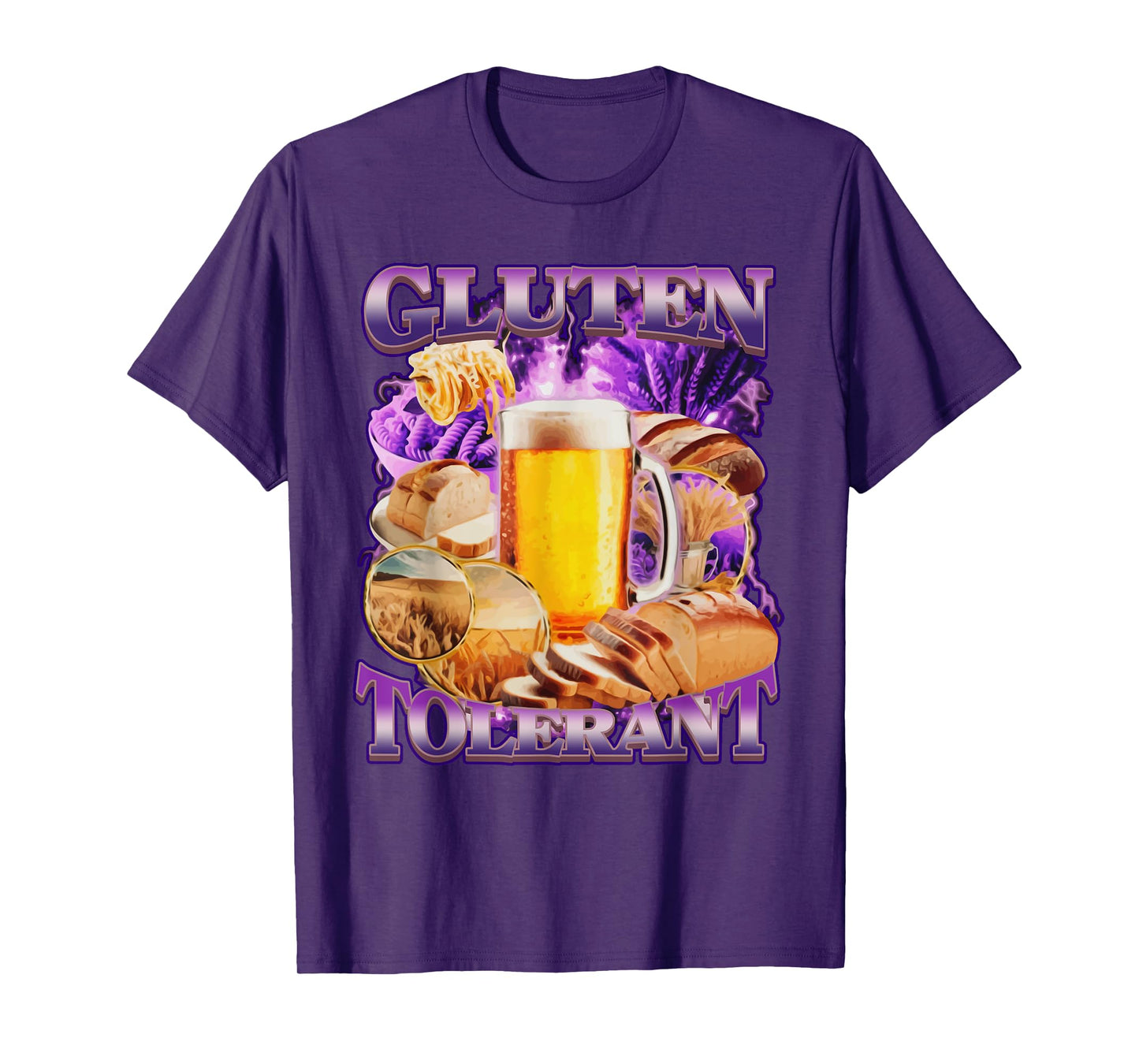 Gluten Tolerant Funny Ketosis Keto Diet Bread Beer Noodles T-Shirt
