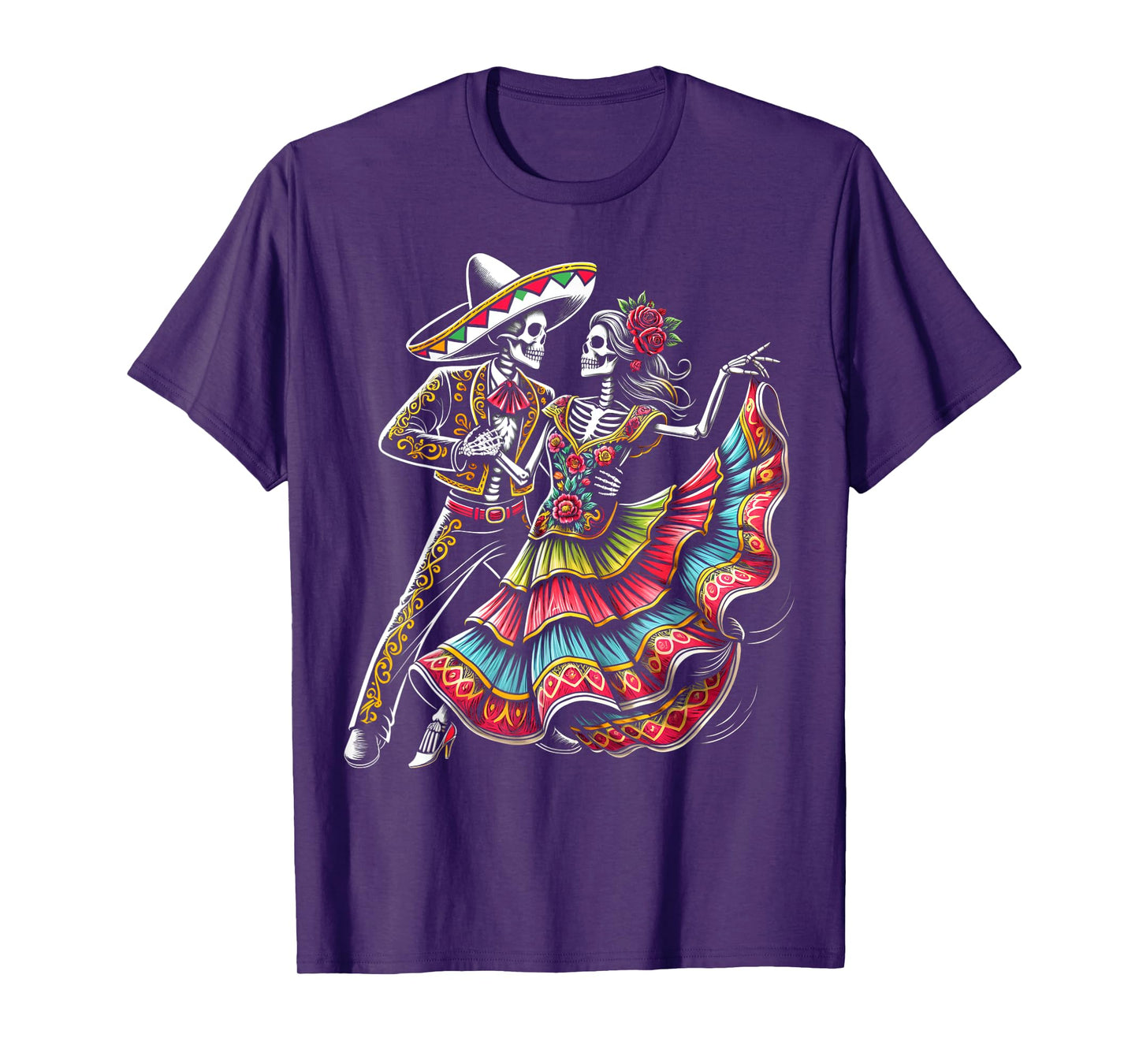 Dia De Los Muertos Skeletons Dancing Mexican Day Of Dead T-Shirt