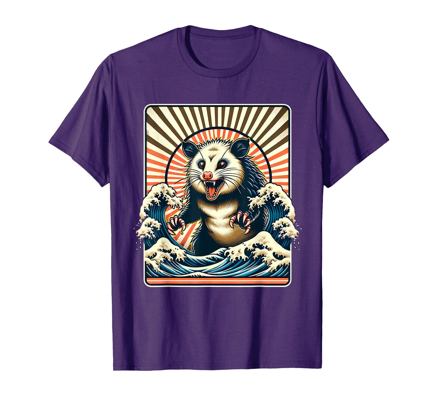 Opossum Japan Sun Wave Vintage Possum Monster T-Shirt