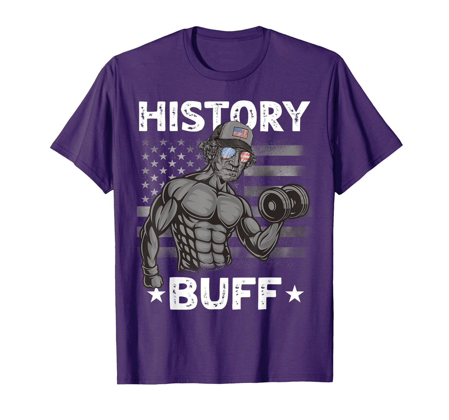 History Buff Washington Bro Weightlifting 4th of July Gym T-Shirt for Men