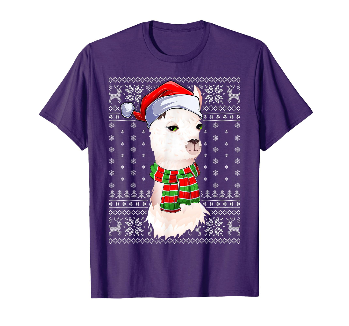 Alpaca Llama Ugly Christmas Sweaters Funny Llama Lover Xmas T-Shirt