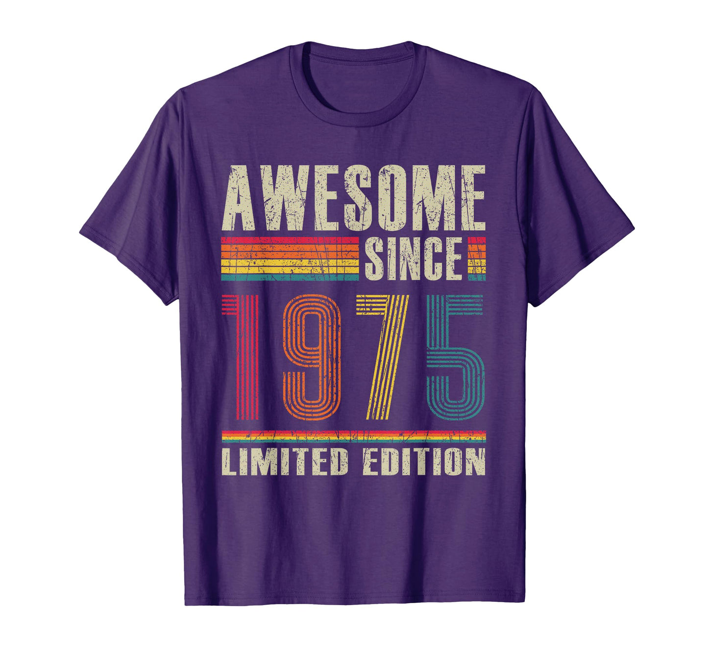 Vintage Awesome Since 1975 50th Birthday 50 Years Old T-Shirt