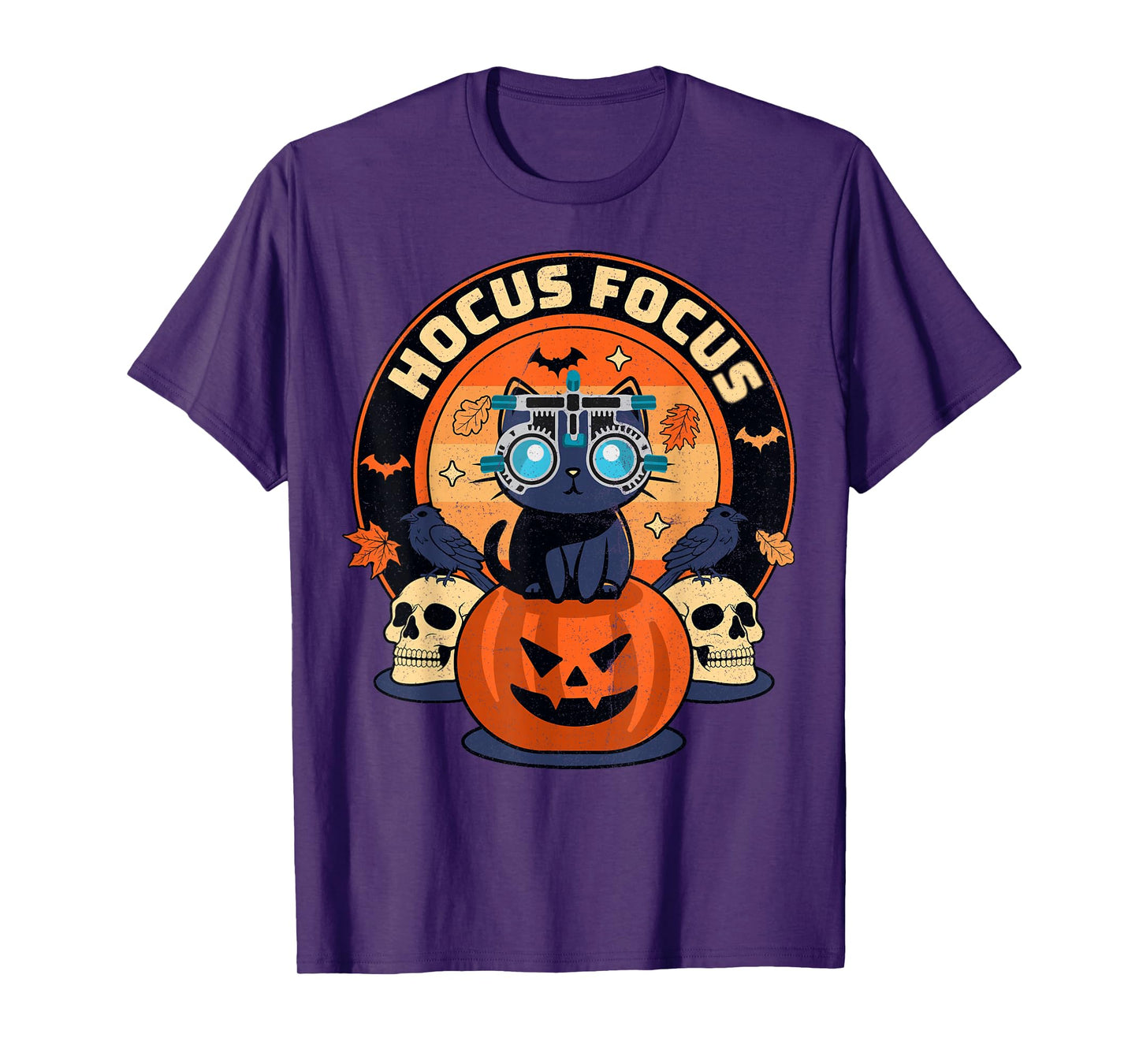 Hocus Focus Optometry Halloween Optometrist Eye Doctor Cat T-Shirt