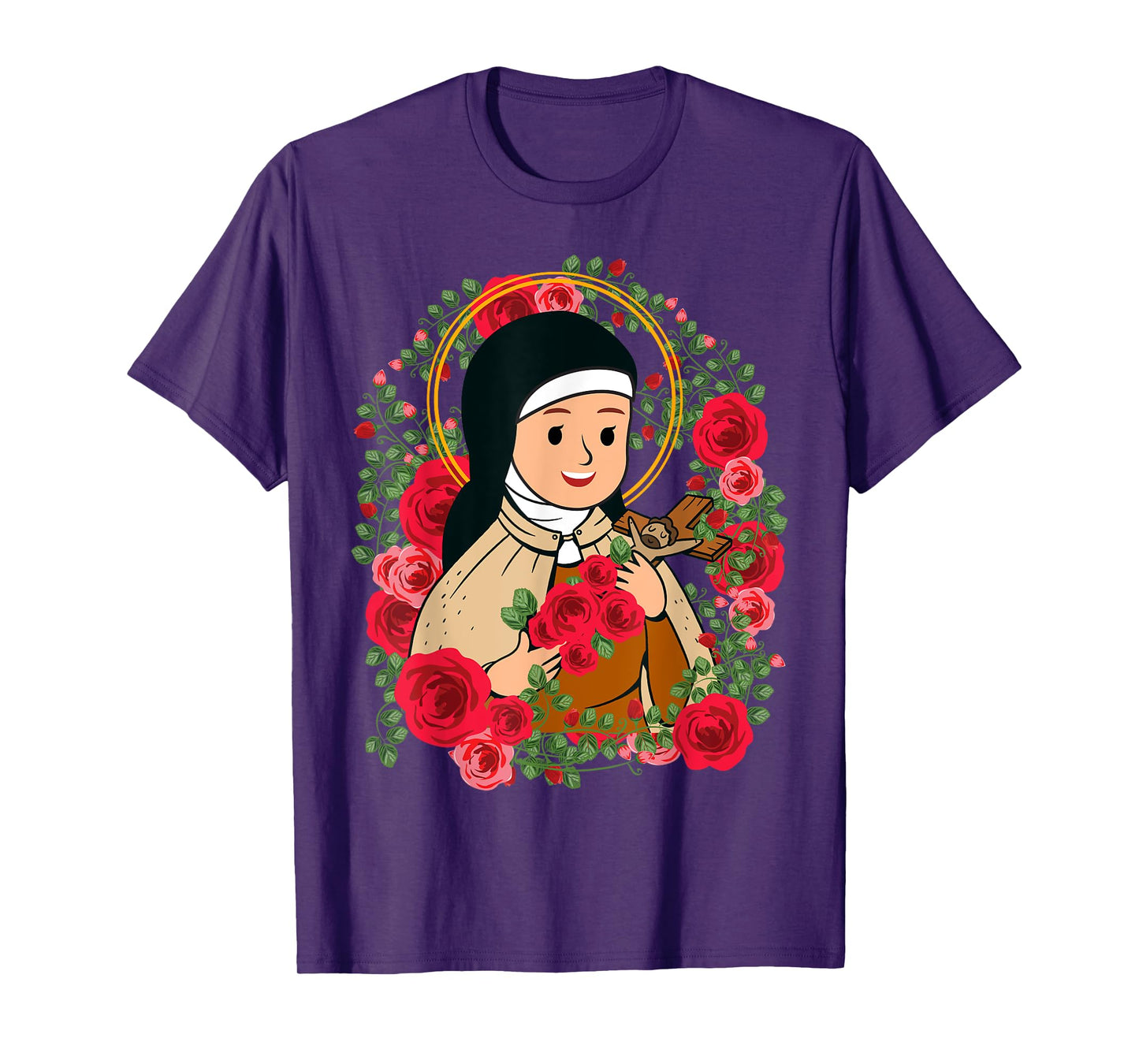 St Therese of Lisieux Kids Little Flower Rose Catholic Saint T-Shirt