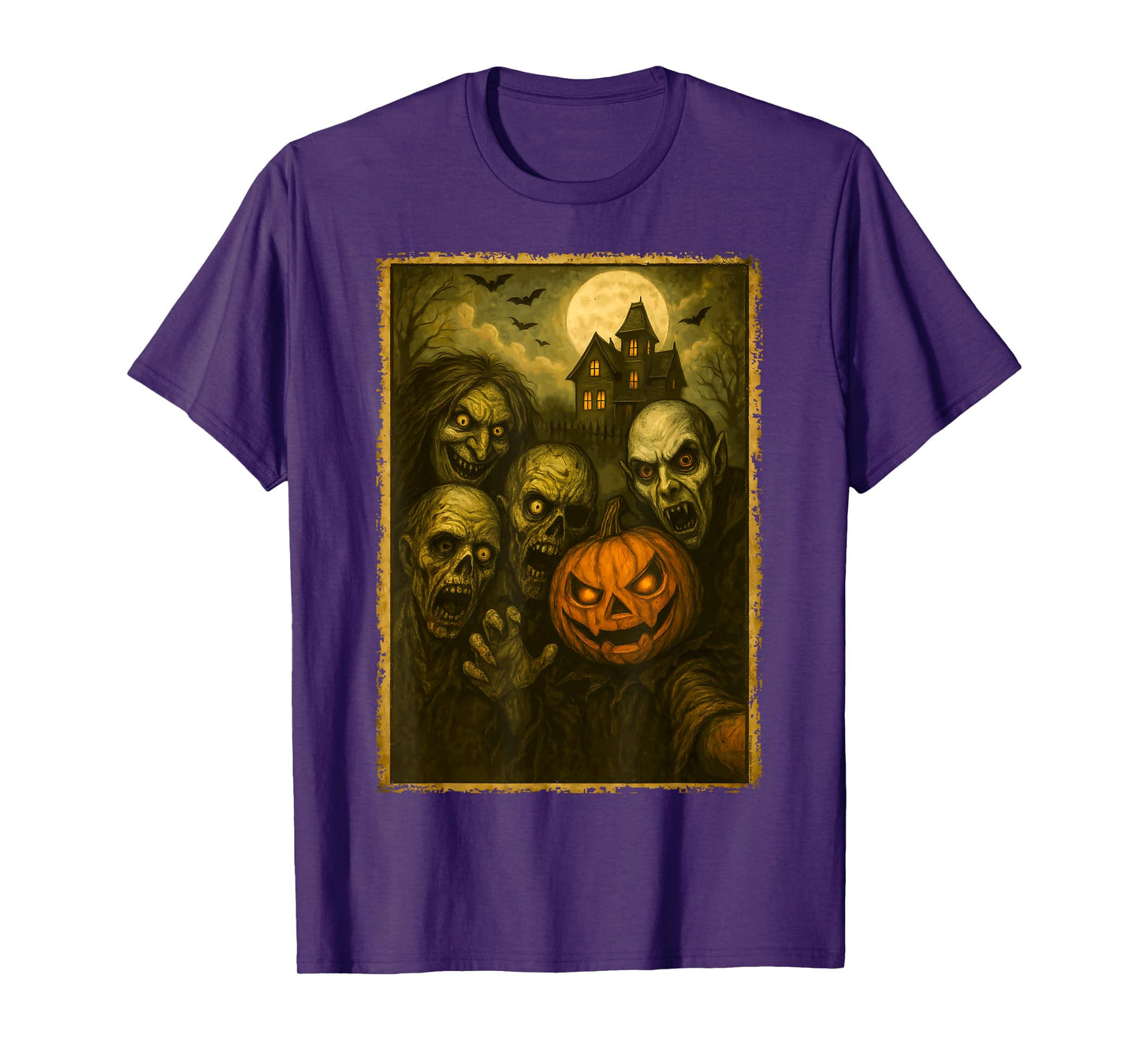 Monsters Group Selfie Meme Funny Halloween T-Shirt