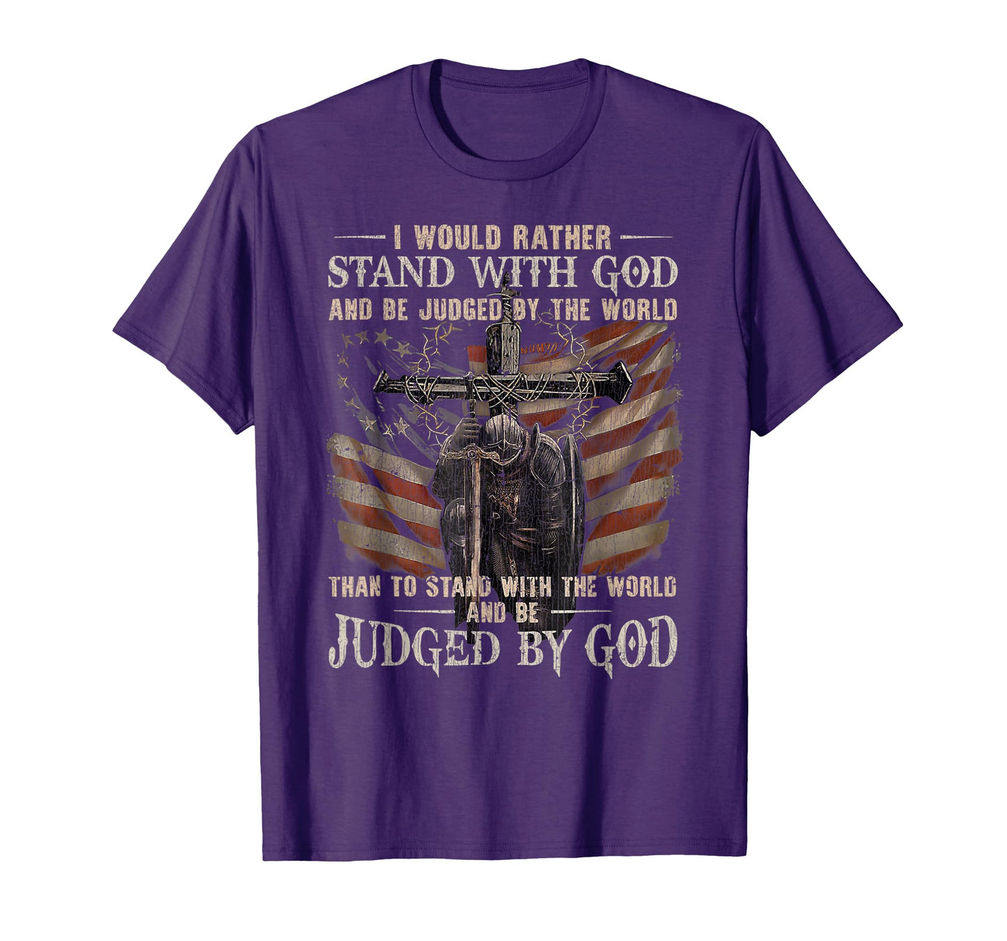 Vintage I Would Rather Stand With God And Be Judged By The W T-Shirt