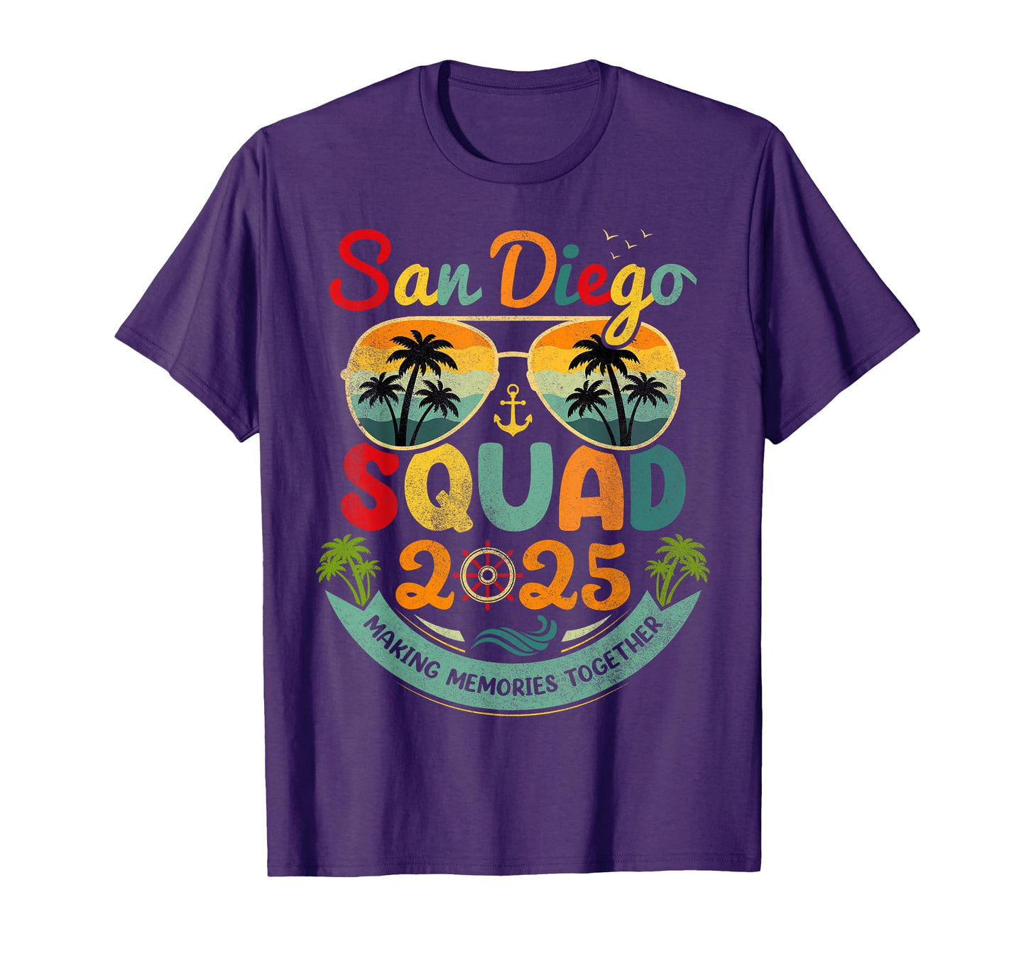 San Diego Squad 2025 Beach Vacation Vintage San Diego Group T-Shirt