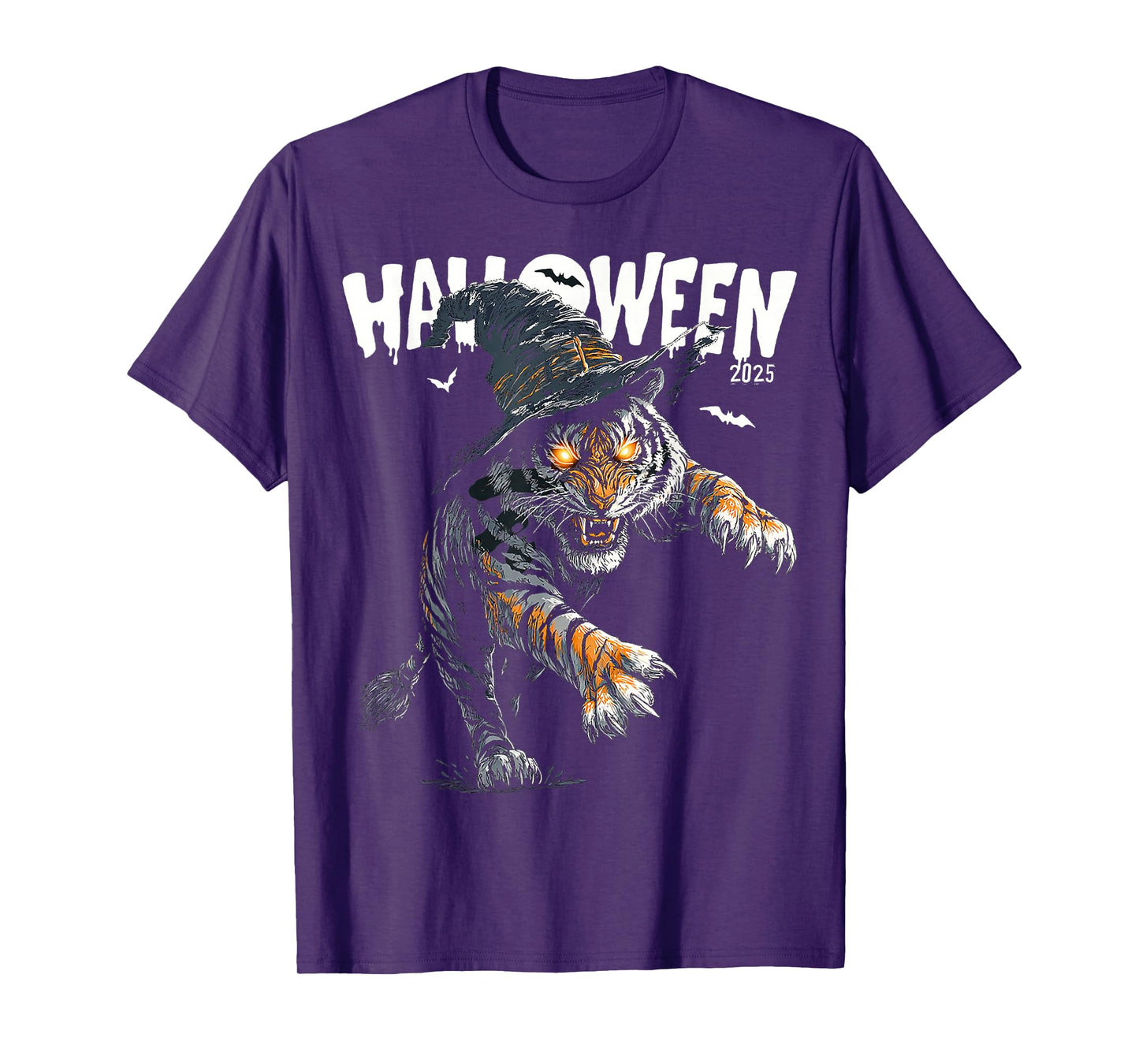 Halloween 2025 Tiger Witch Costume Fun T-Shirt