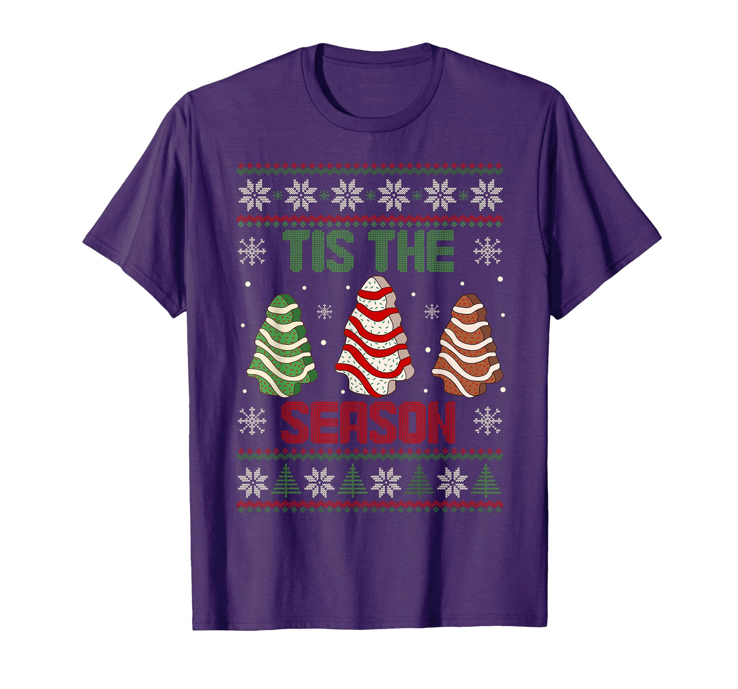 Tis The Season Christmas Tree Cakes Debbie Holiday T-Shirt
