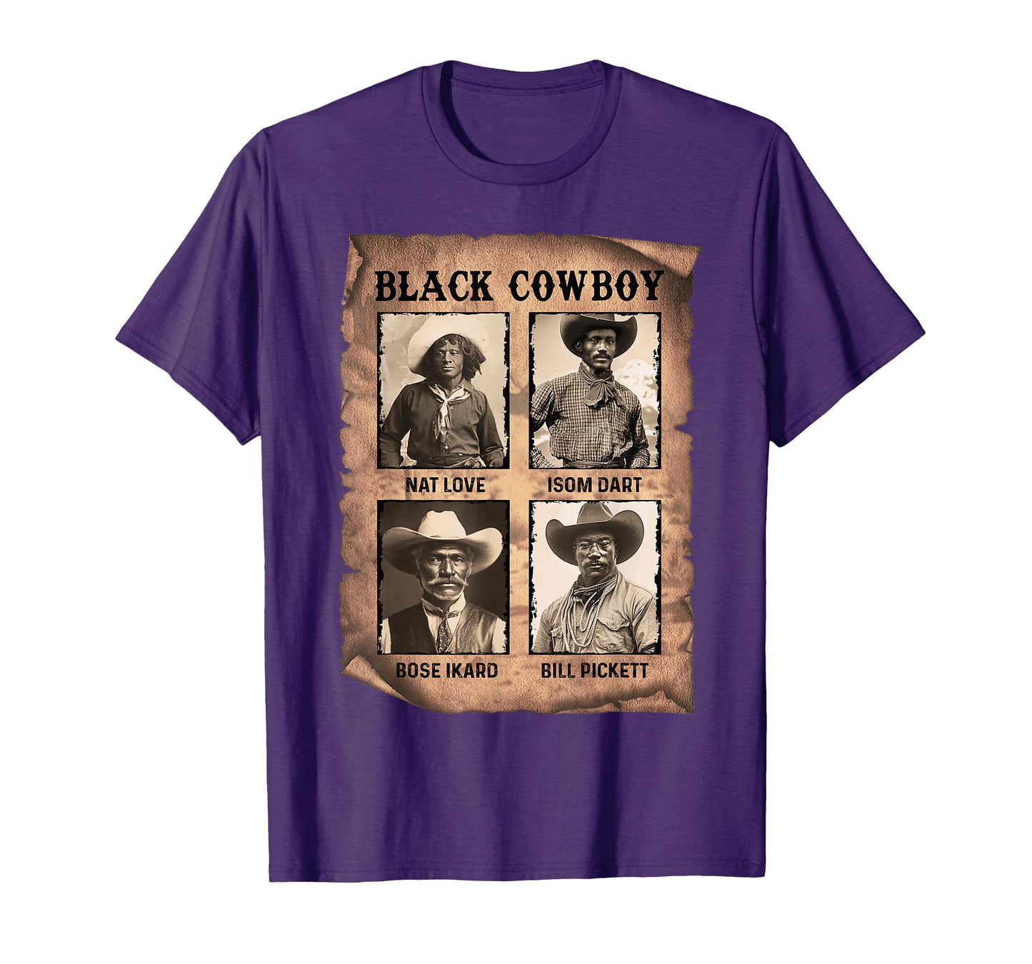 Black Cowboy Western Rodeo Melanin Black History Texas Men T-Shirt