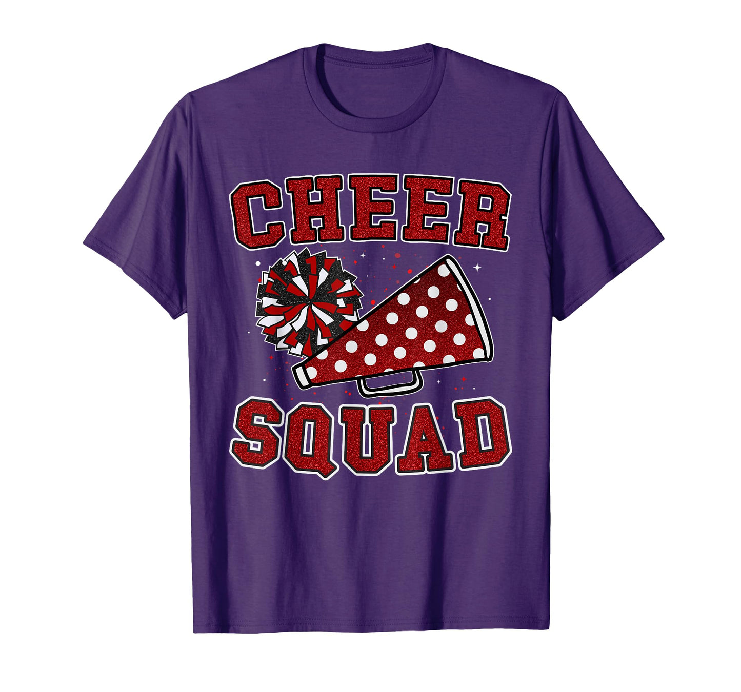 Funny Red Cheerleading Cheerleader Cheer Squad Women Girl T-Shirt