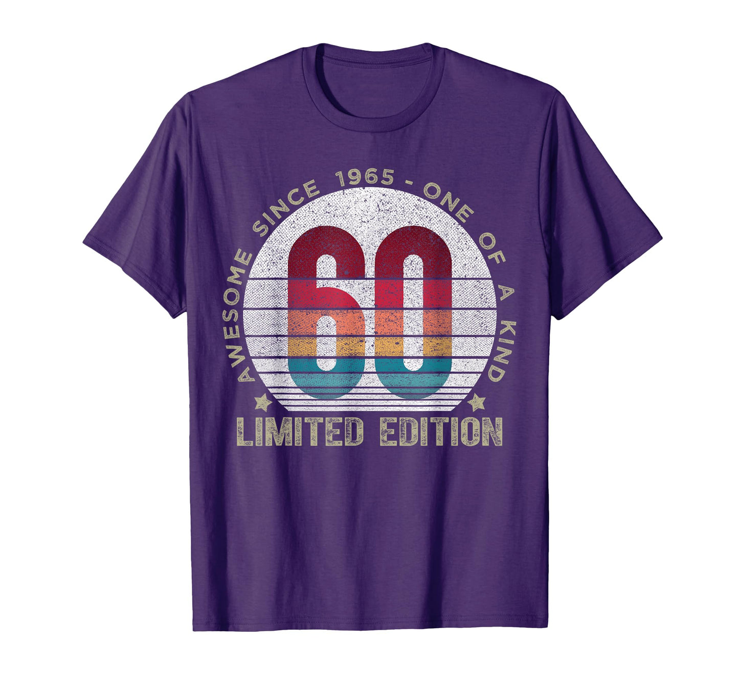 60 Year Old Gifts Vintage 1965 Limited Edition 60th Birthday T-Shirt
