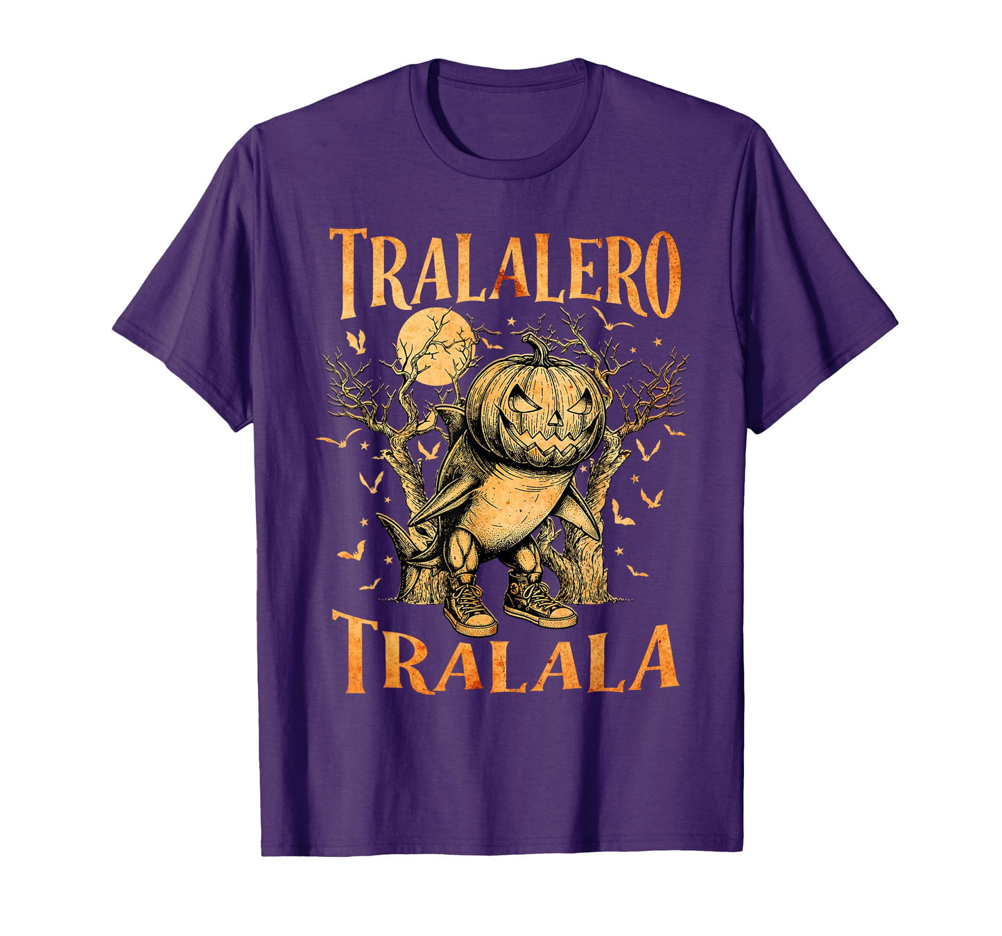 Halloween Shark Tralalero Tralala Italian Brainrot Meme Kids T-Shirt