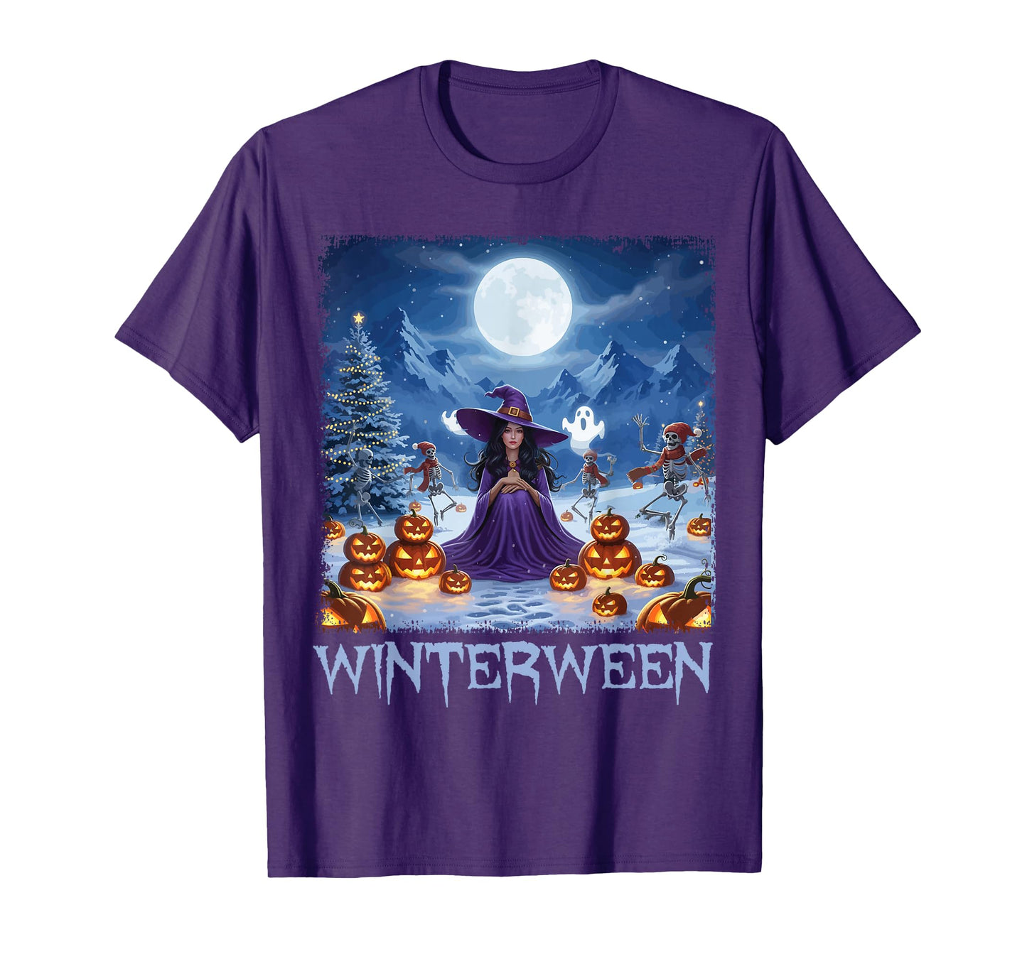 Winterween Winter Halloween Christmas Witch Winterween T-Shirt