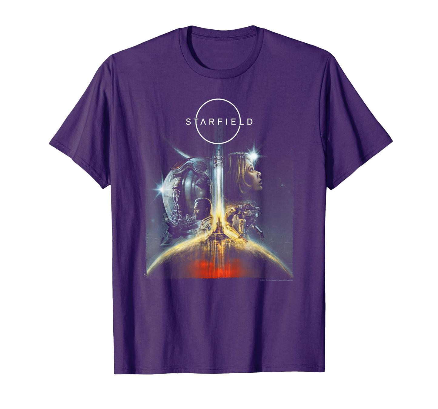 Starfield Cover Art Characters Video Game T-Shirt