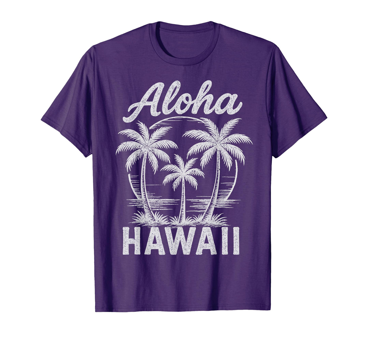 Aloha Hawaii Palm Tree Beach Graphic Summer Vacation Trip T-Shirt