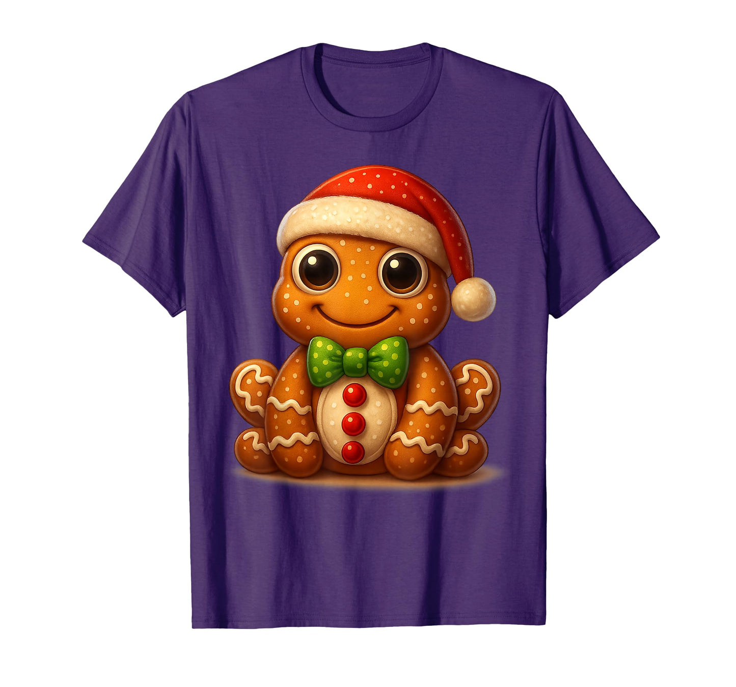 Funny Gingerbread Man Frog Christmas Tees Womens Mens Gifts T-Shirt