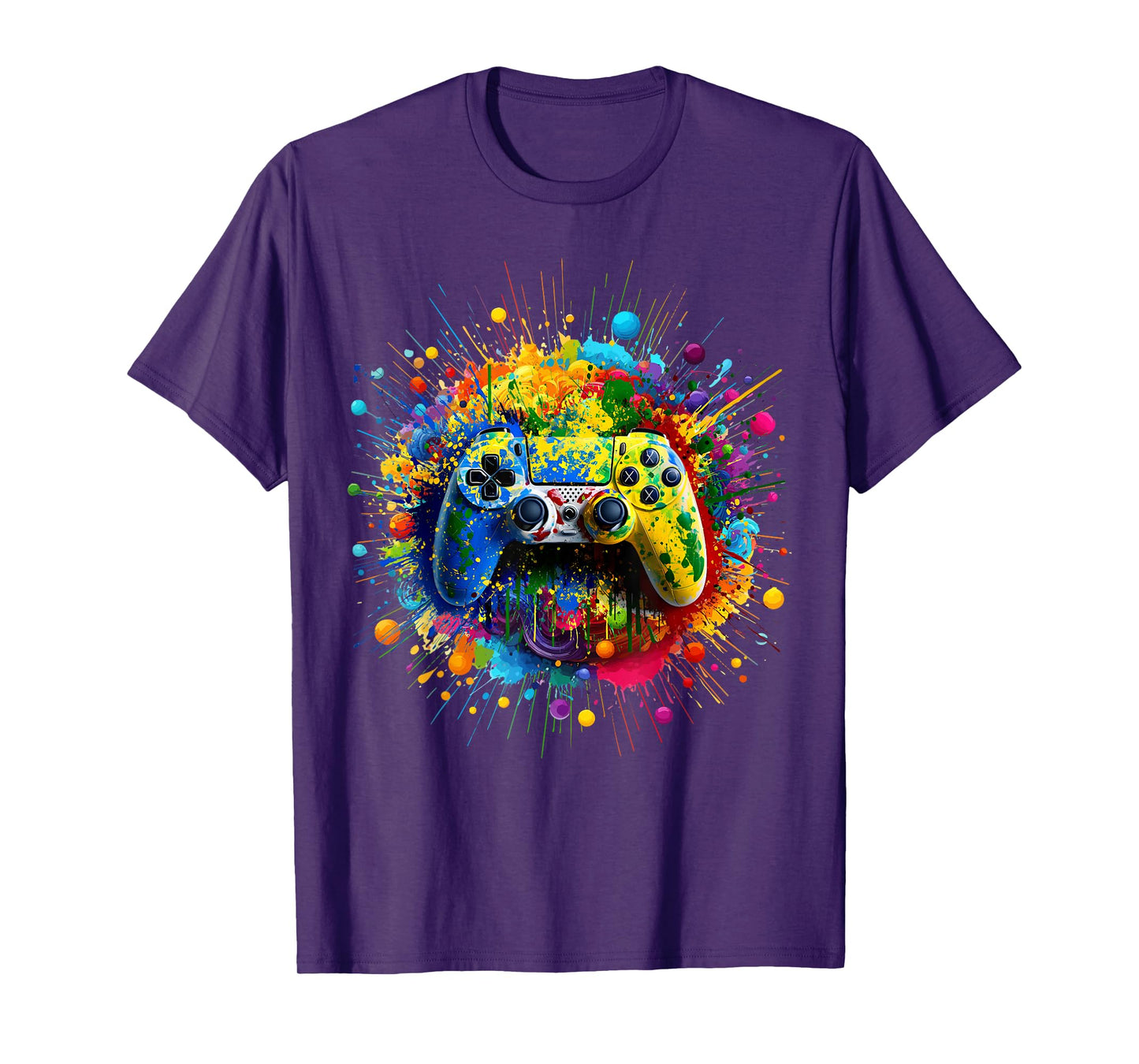 Retro Polka Dots Gaming Controller Video Gamers Dot Day Boys T-Shirt