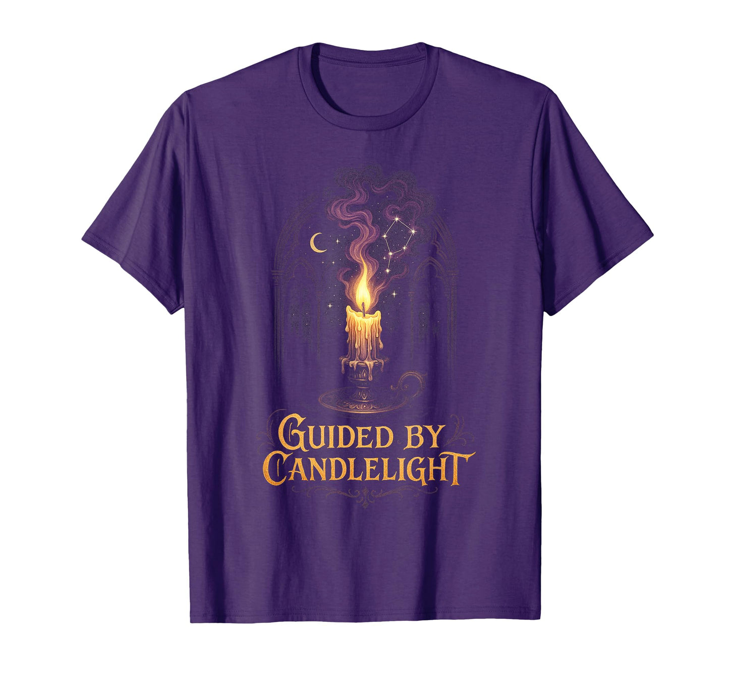 Guided by Candlelight Whimsigoth Gothic Witchy Mystic Occult T-Shirt