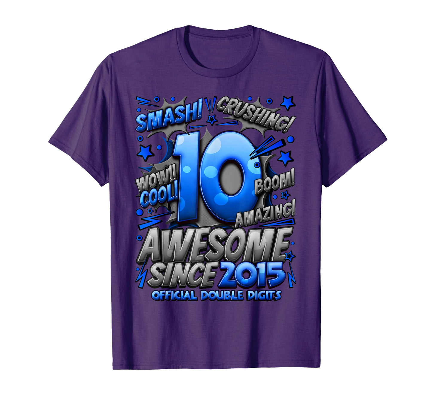 Official Double Digits 10 Year Old Gifts 10th Birthday Boy T-Shirt