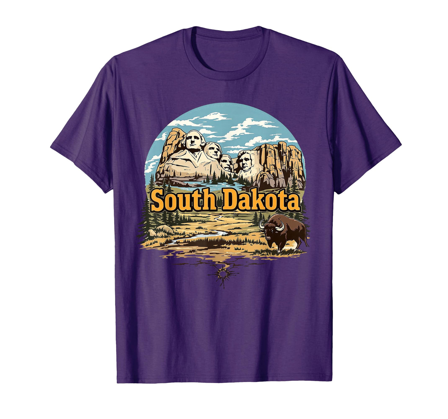 Vintage South Dakota Landscape Mount Rushmore T-Shirt