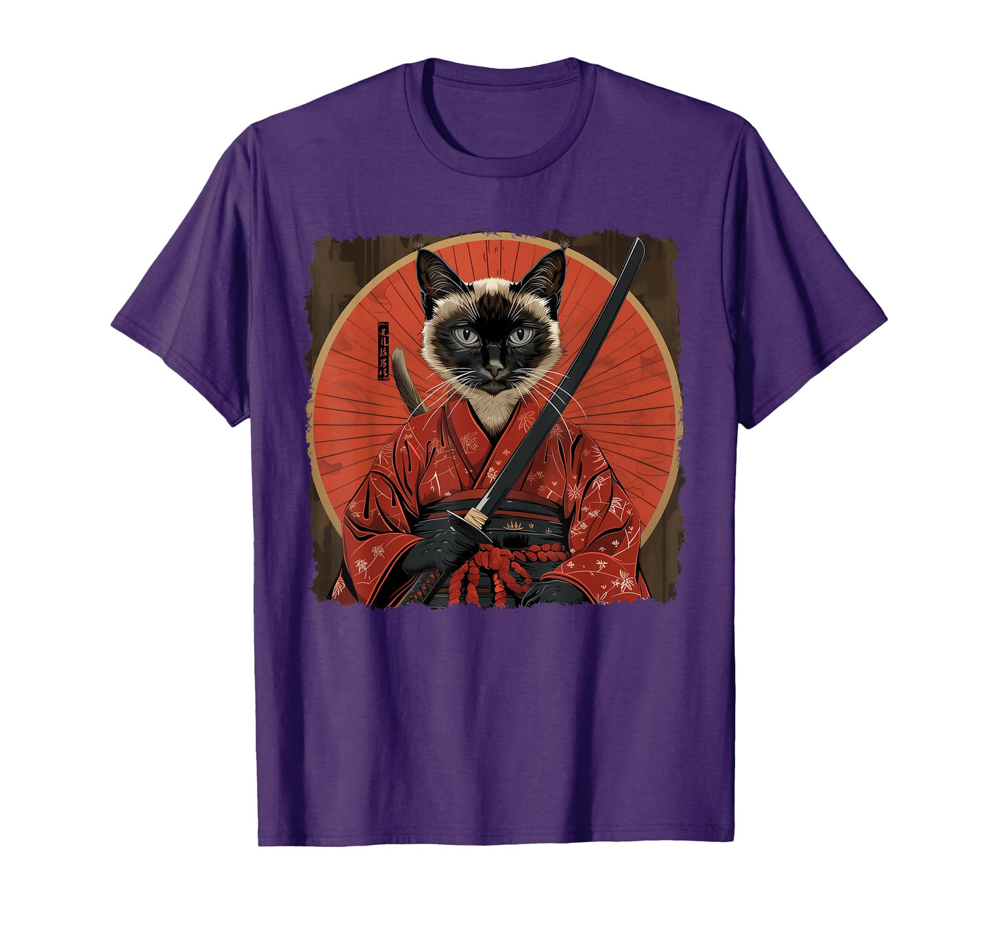 Siamese Cat Japanese Art Samurai Ukiyo-e Vintage T-Shirt