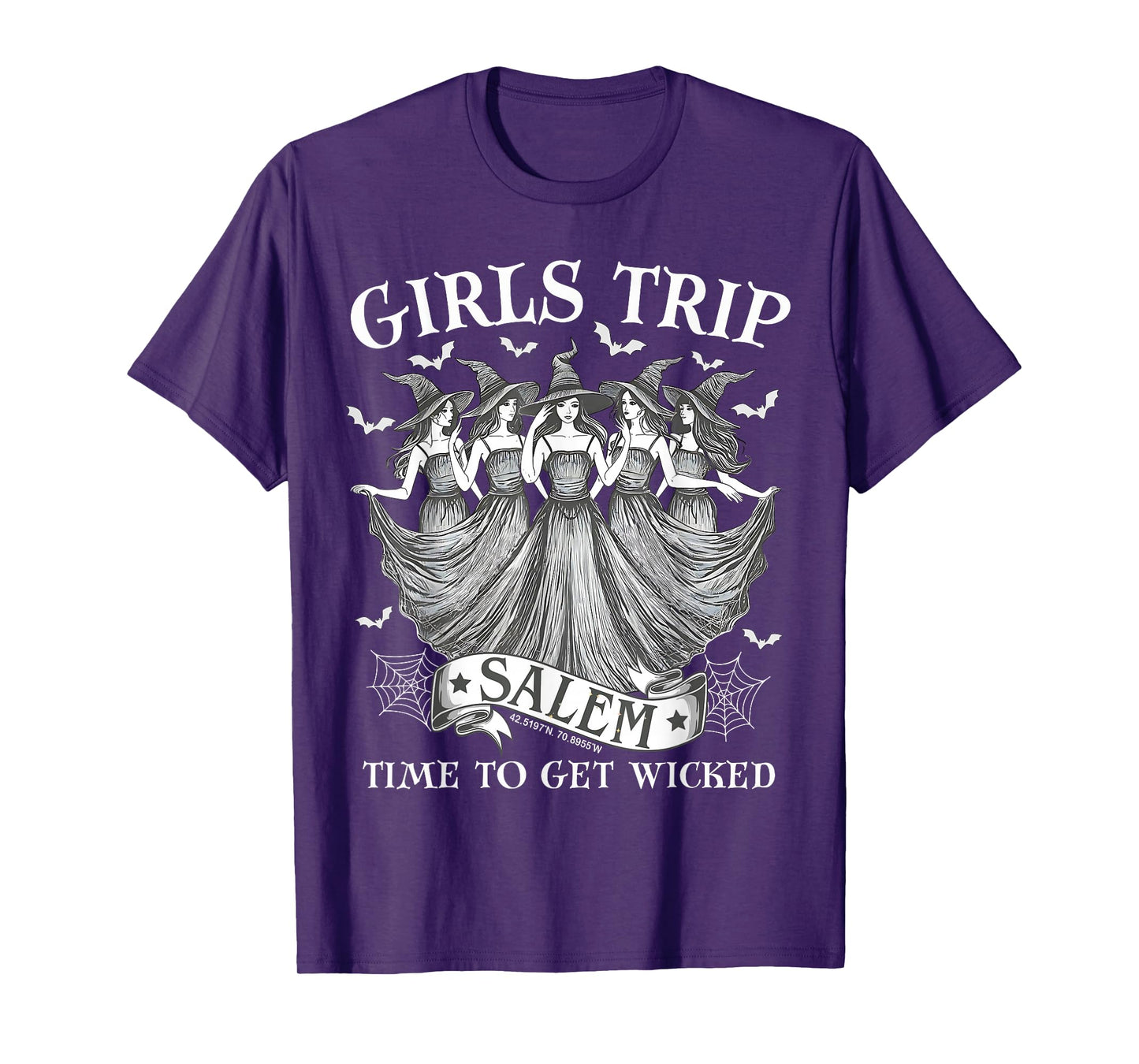 Halloween Salem 1692 Girls Trip Salem Time to Get Wicked T-Shirt
