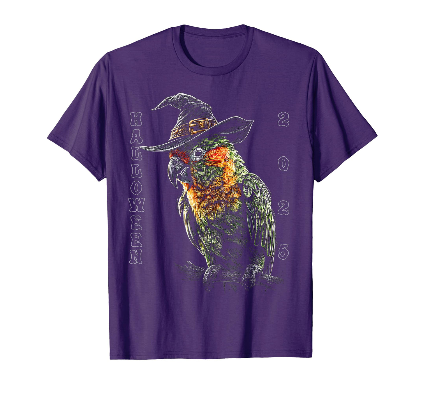 Halloween 2025 Parrot Witch Costume Fun T-Shirt