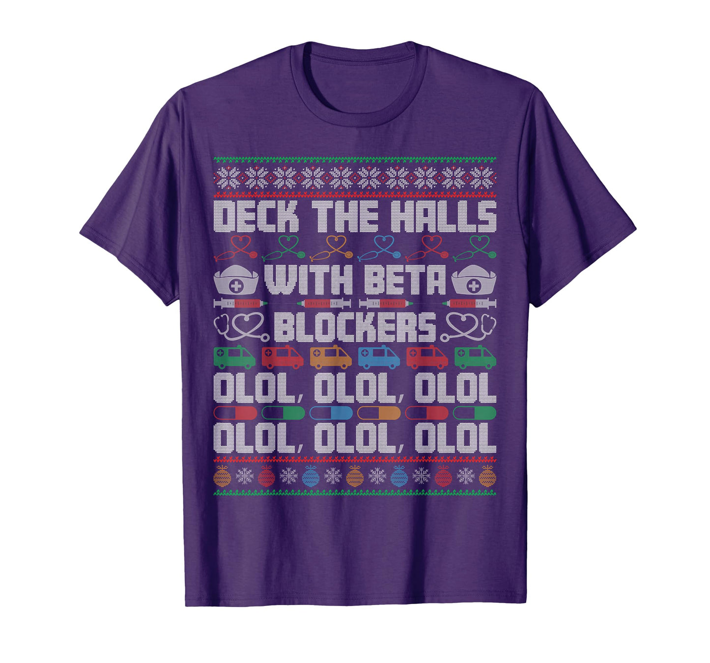 Nurse Ugly Xmas Sweater Nursing Girls Women Christmas Nurse T-Shirt