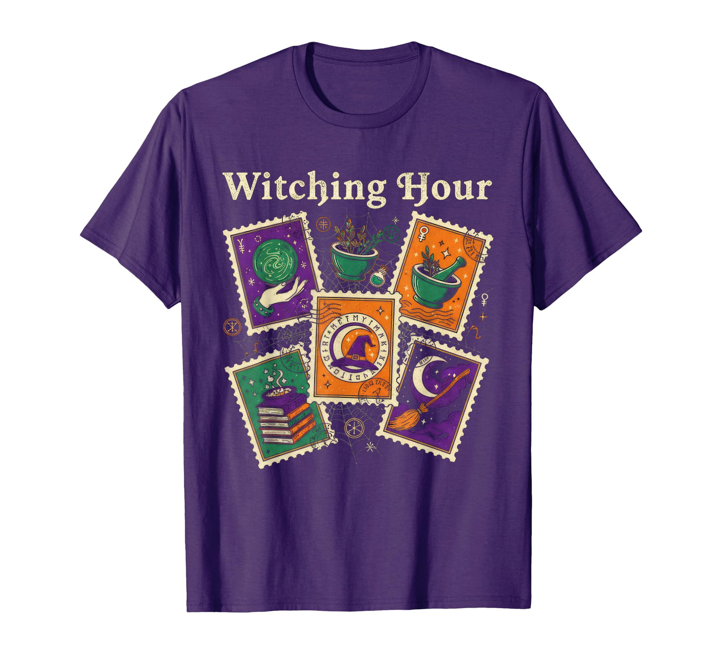 Witching Hour Halloween Witchcore Magic Stamps T-Shirt