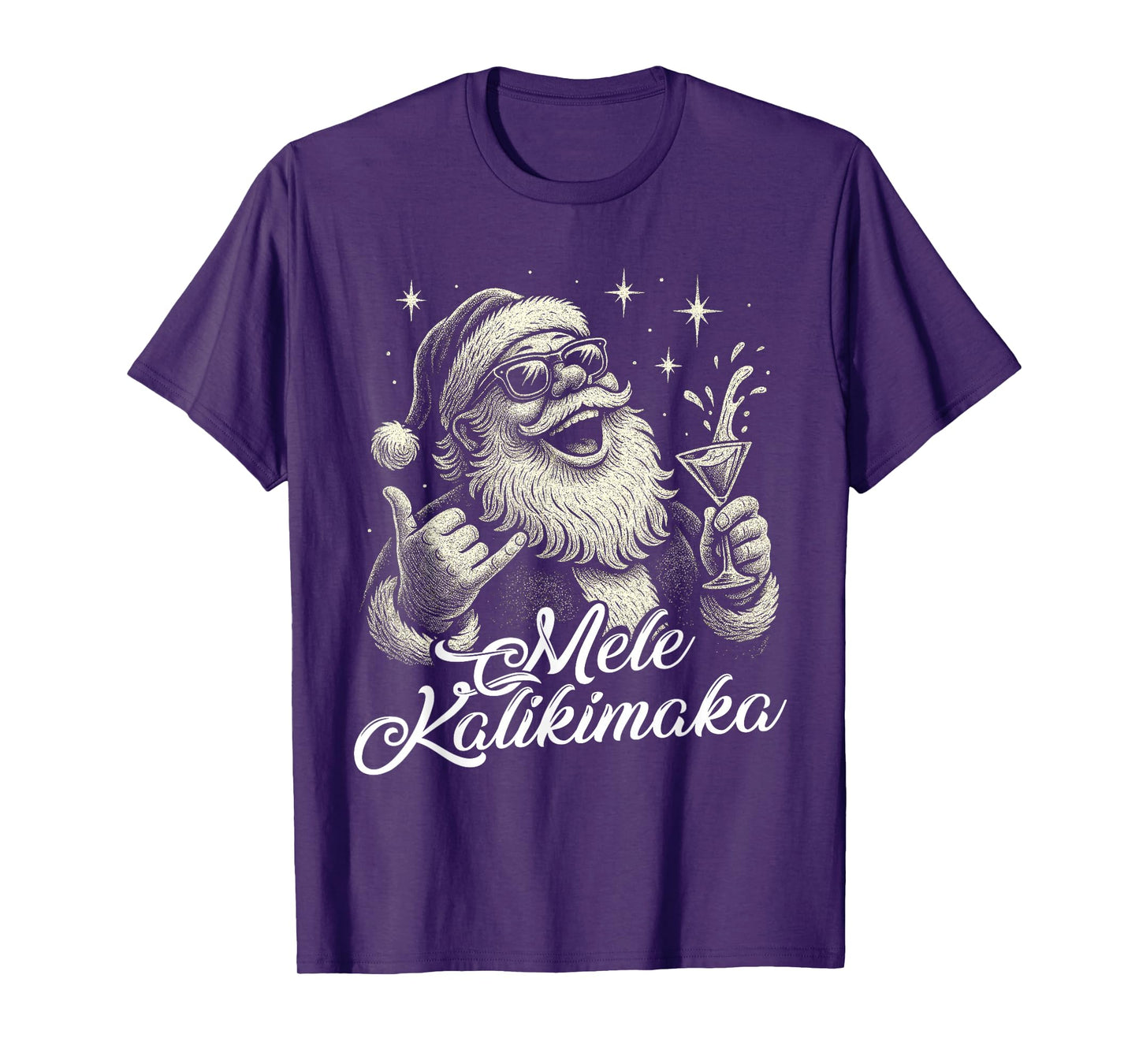 Retro Mele Kalikimaka Hawaiian Christmas Cocktail, Party T-Shirt