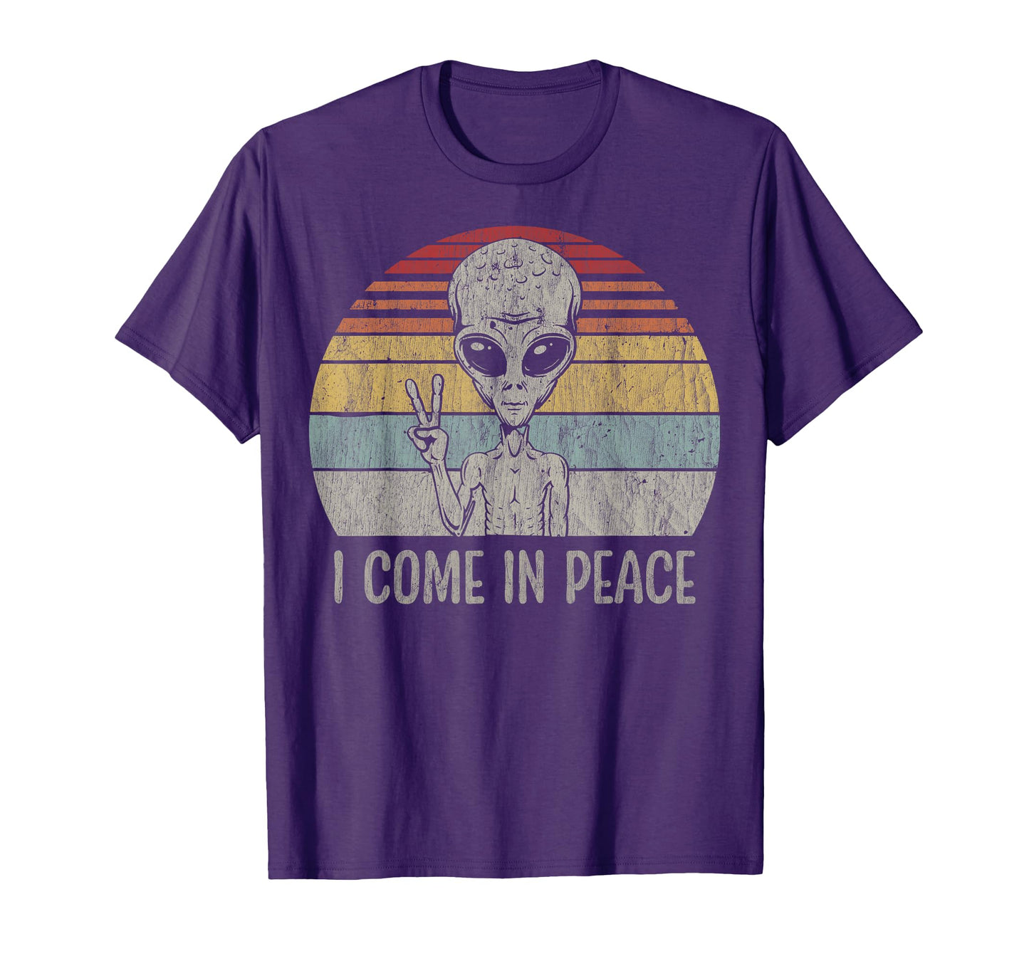 I Come In Peace Funny UFO Costume Kids Adults Funny Alien T-Shirt