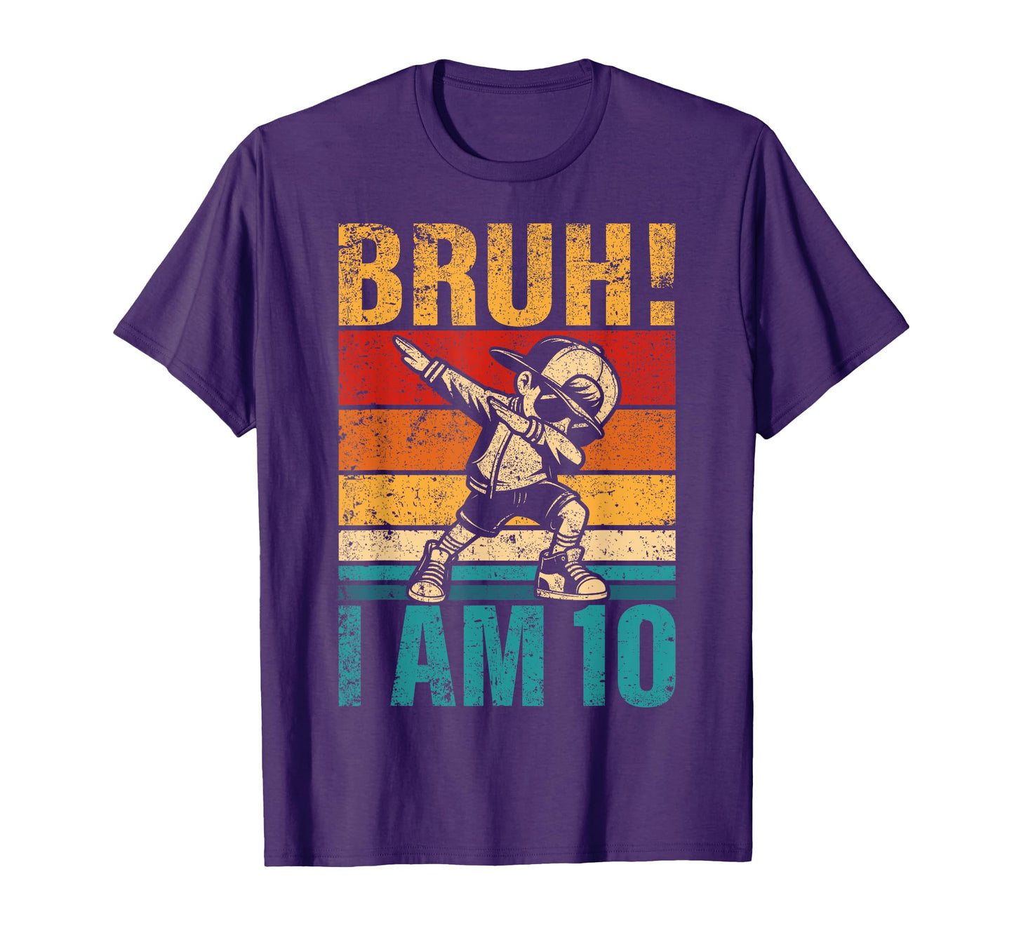 10 Year Old Birthday Dabbing Boy Bruh It's My 10th Birthday T-Shirt