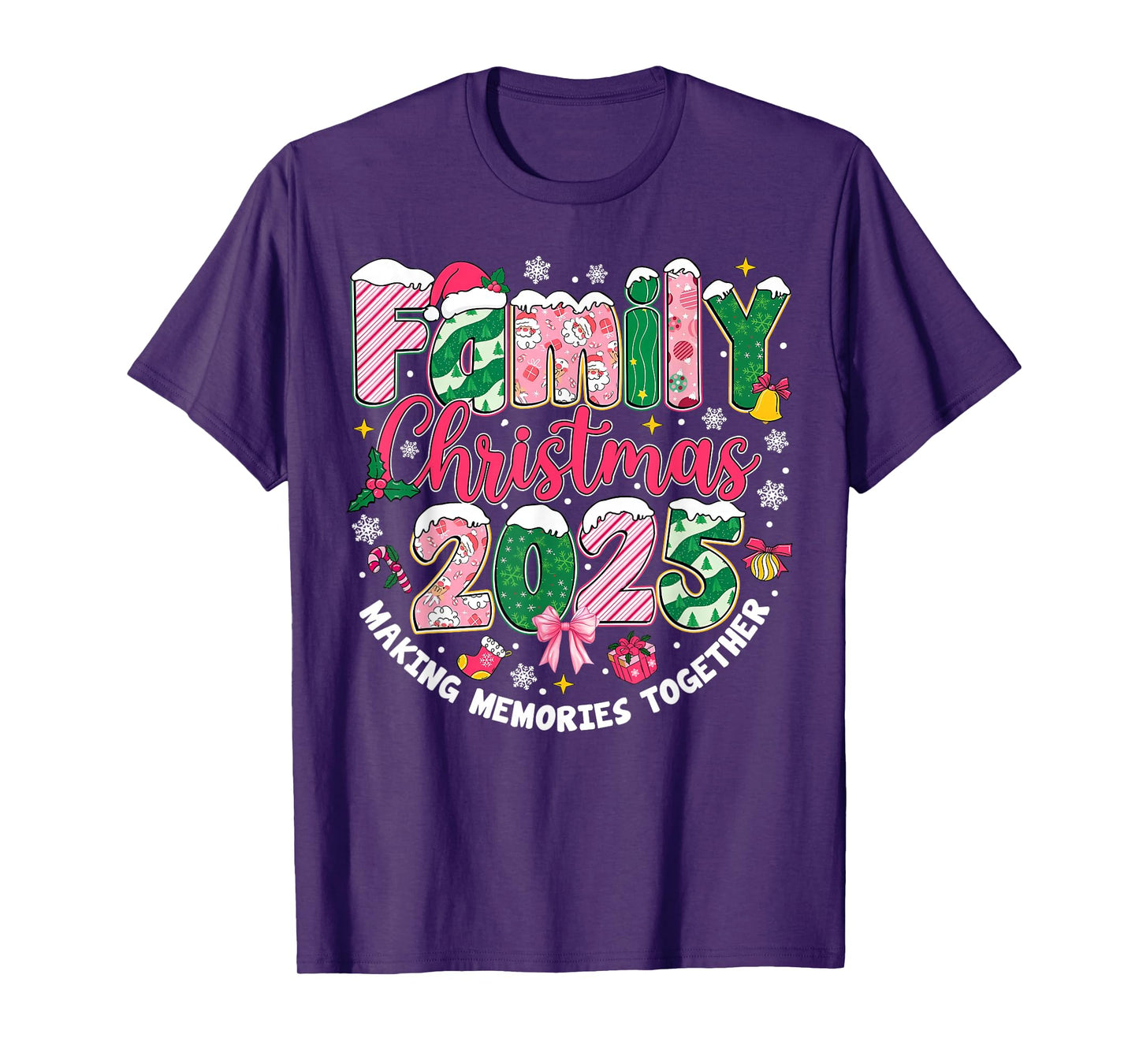 Family Christmas 2025 Making Memories Together Santa Holiday T-Shirt