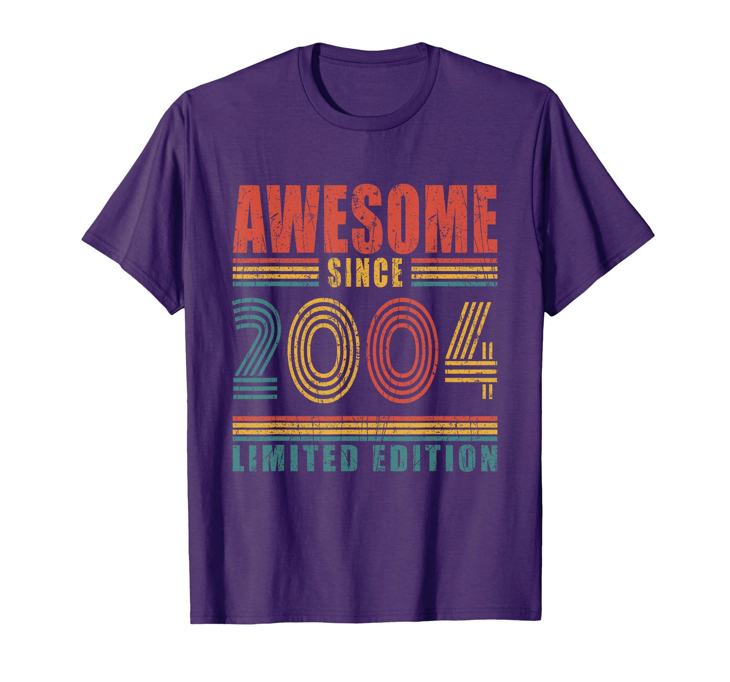 21 Birthday Awesome Since 2004 Vintage 21st Birthday T-Shirt
