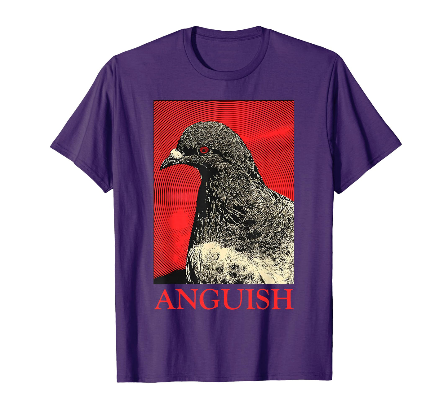 Anguish Pigeon vintage T-Shirt, Small, Black