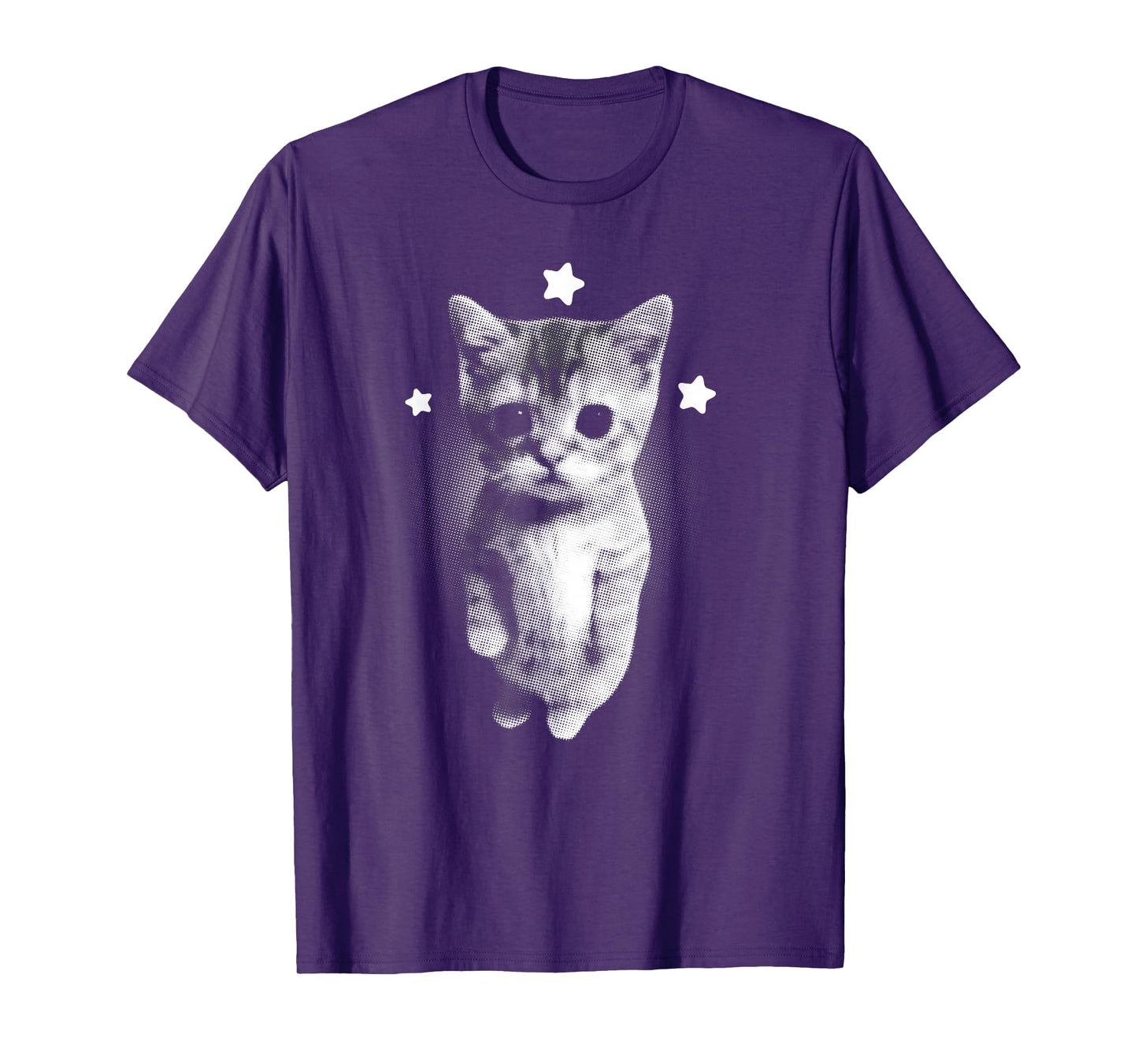 Funny Cute Retro Cat Silly Kitten Meme Cat Lovers Men Women T-Shirt