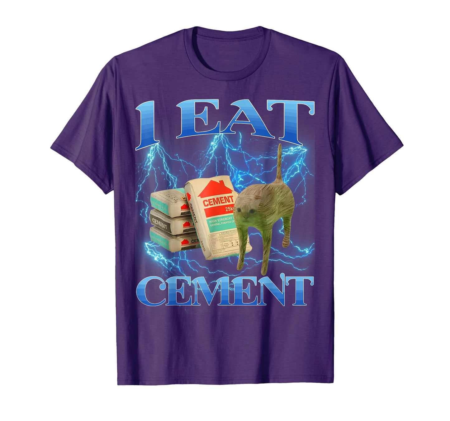 I Eat Cement Funny Cat Meme Internet Memes Funny Memes Gen-Z T-Shirt