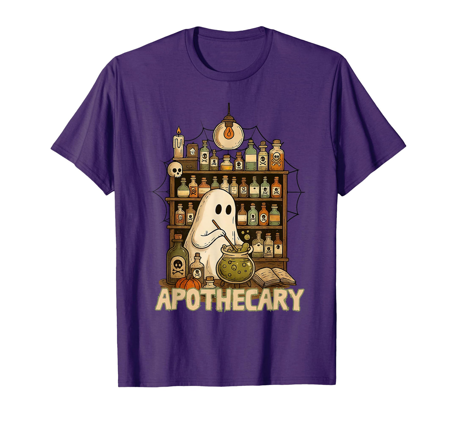 Halloween Cute Ghost Pharmacy Tech Apothecary Witch Mystical T-Shirt