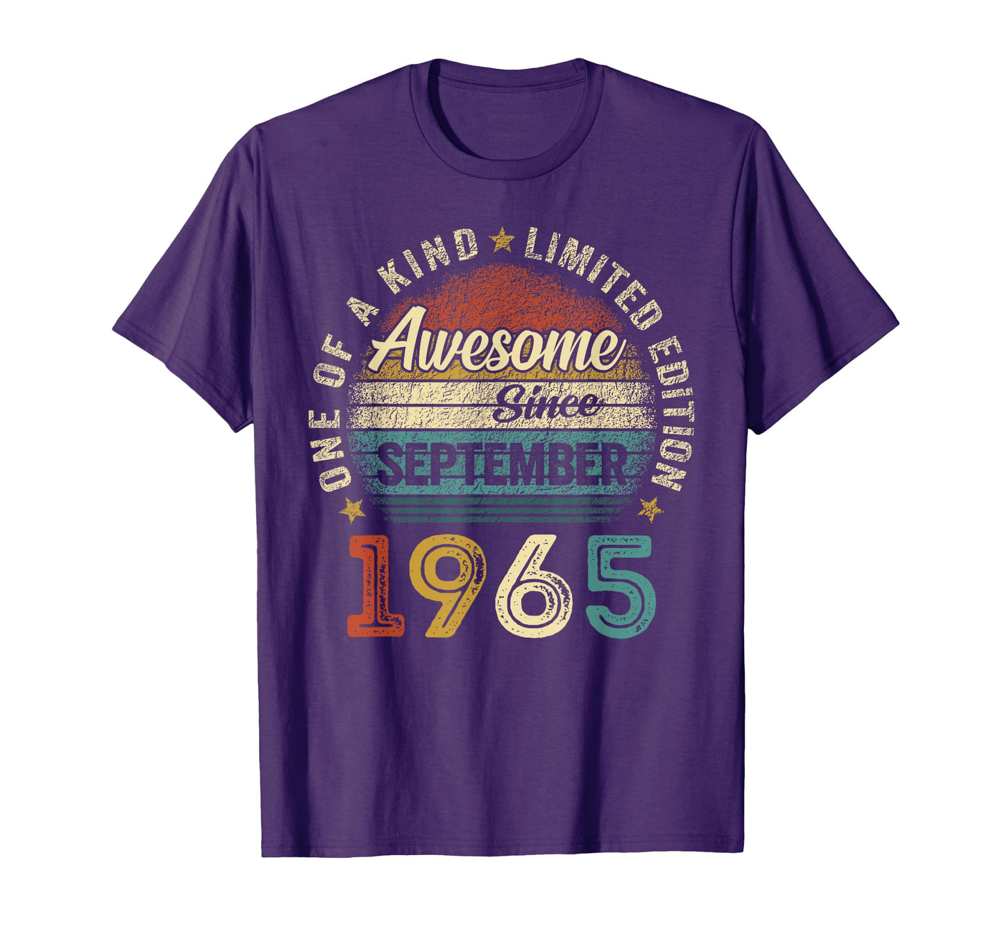 60 Year Old Vintage Born In September 1965 60th Birthday Men T-Shirt