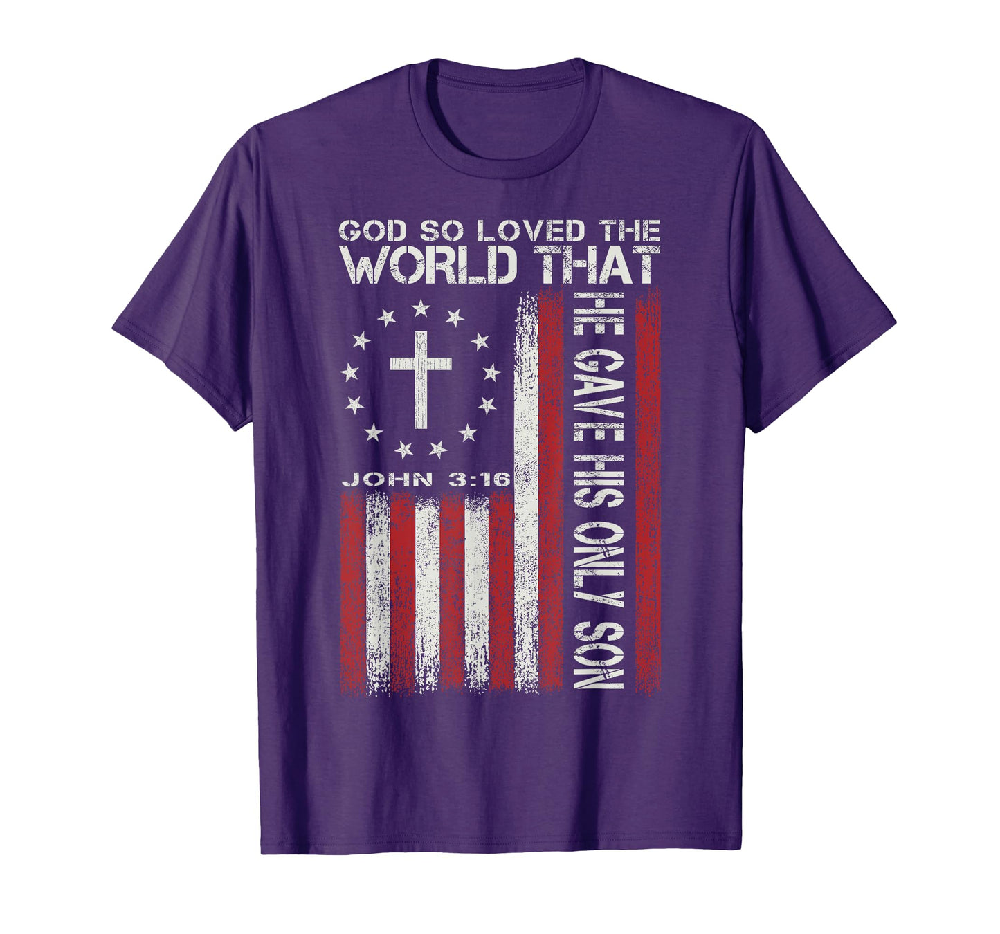 God So Loved The World Bible John 3:16 Jesus Christian Faith T-Shirt