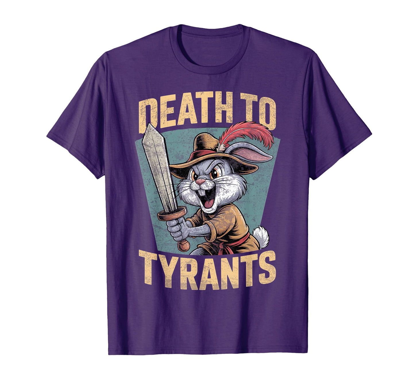 Death To Tyrants Retro Rabbit Meme Vintage Men Women Kids T-Shirt