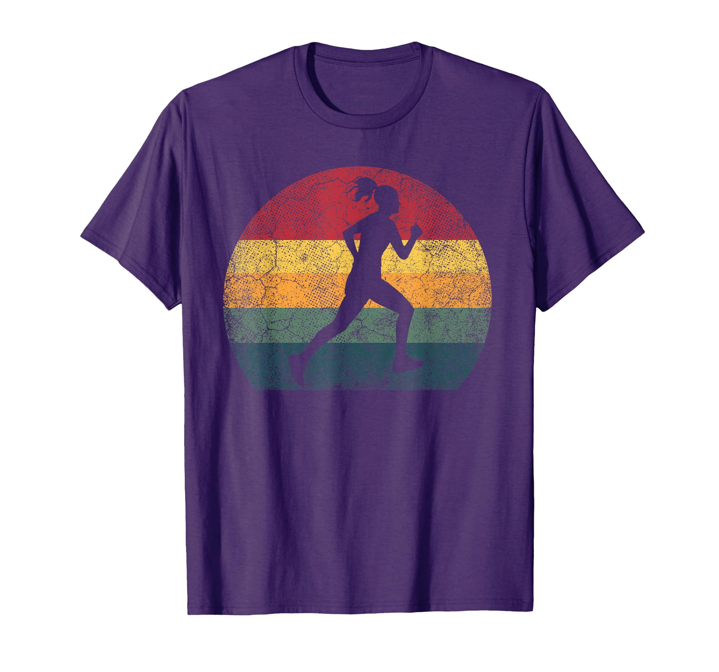 Runner Running Exercise Vintage Retro Style Girl Women Gift T-Shirt