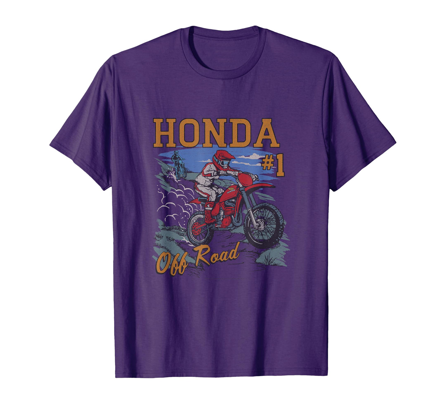 Honda Powersports # 1 Off Road Vintage Dirt Bike T-Shirt